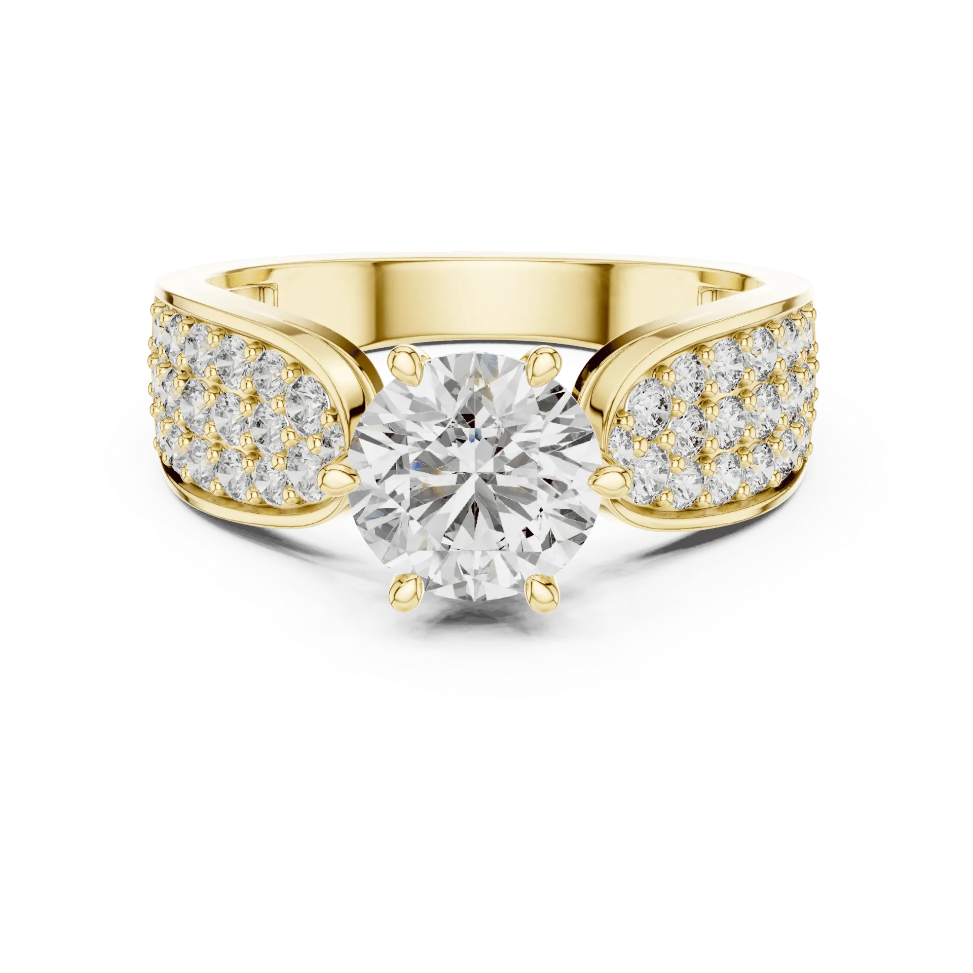 3.00ct Glamorous Tapered Pavé Ring