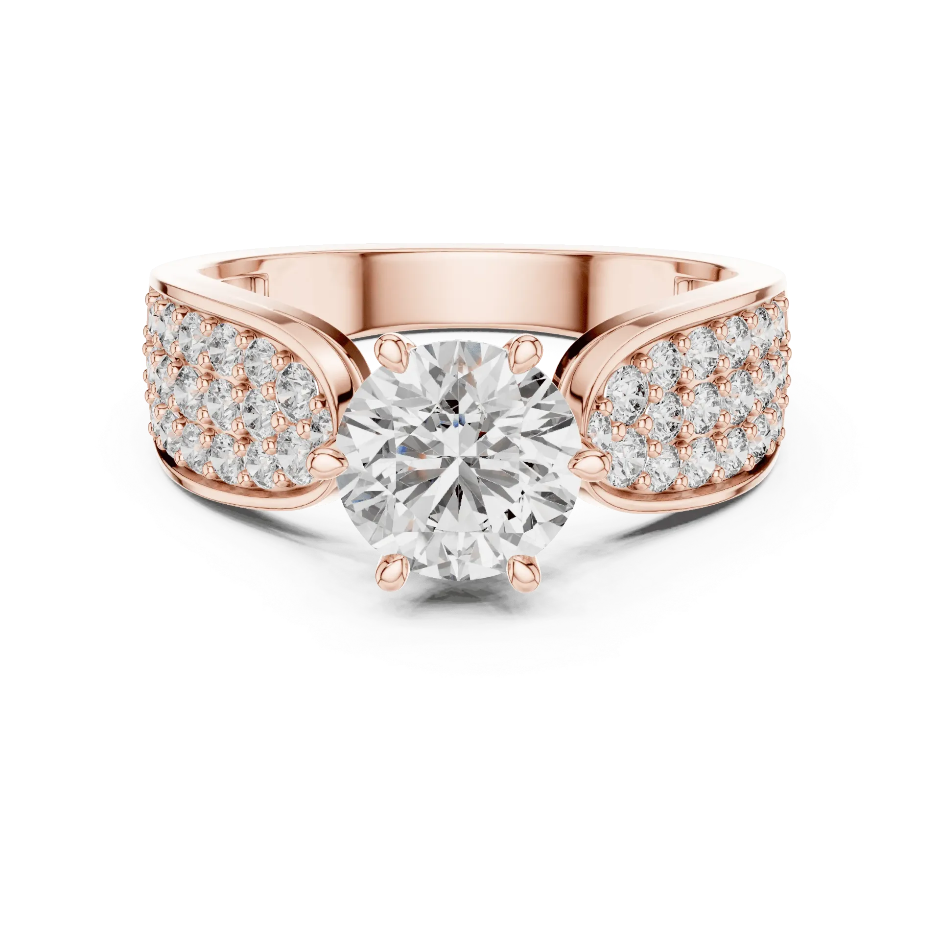 3.00ct Glamorous Tapered Pavé Ring