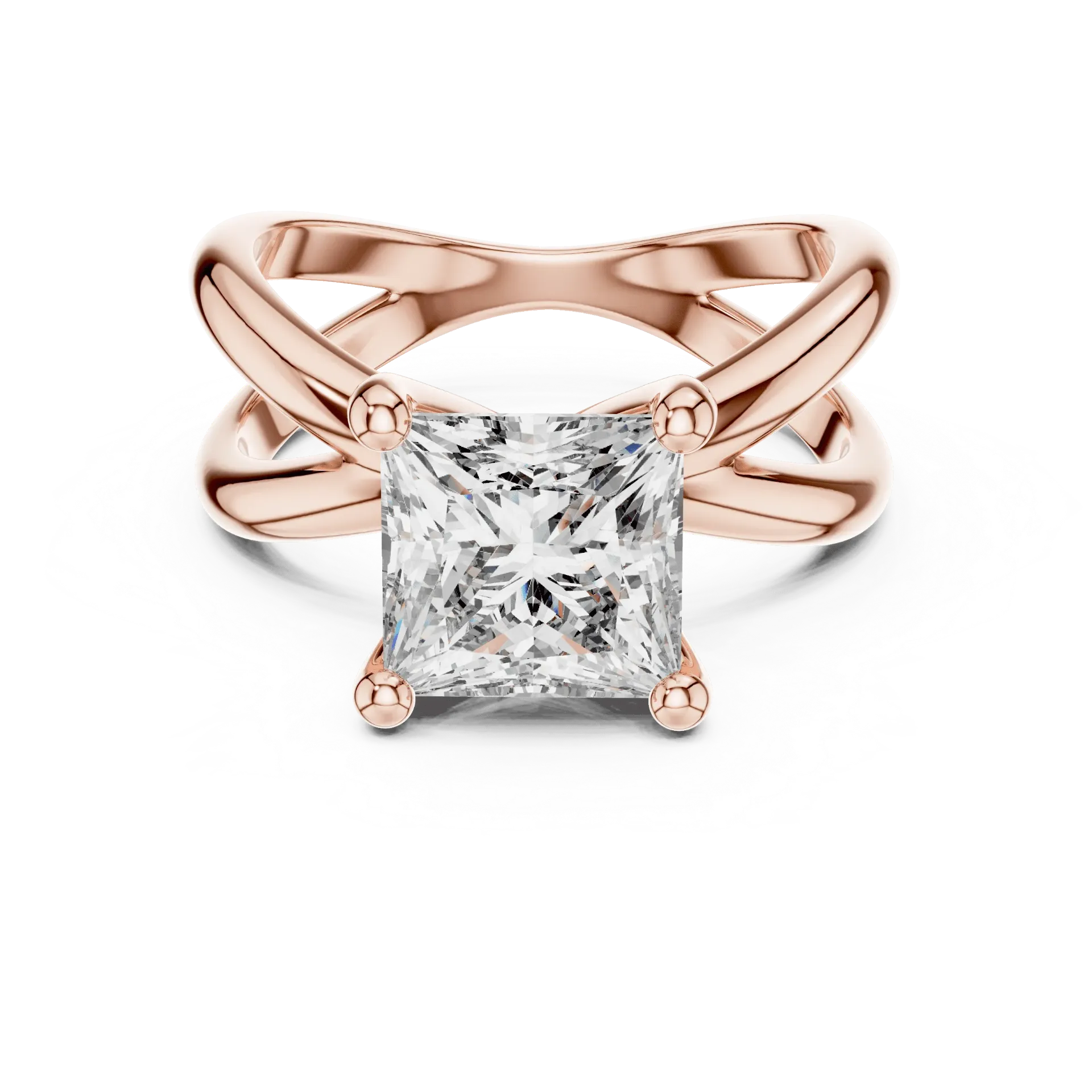 3ct Glamorous Solitaire Princess  Ring