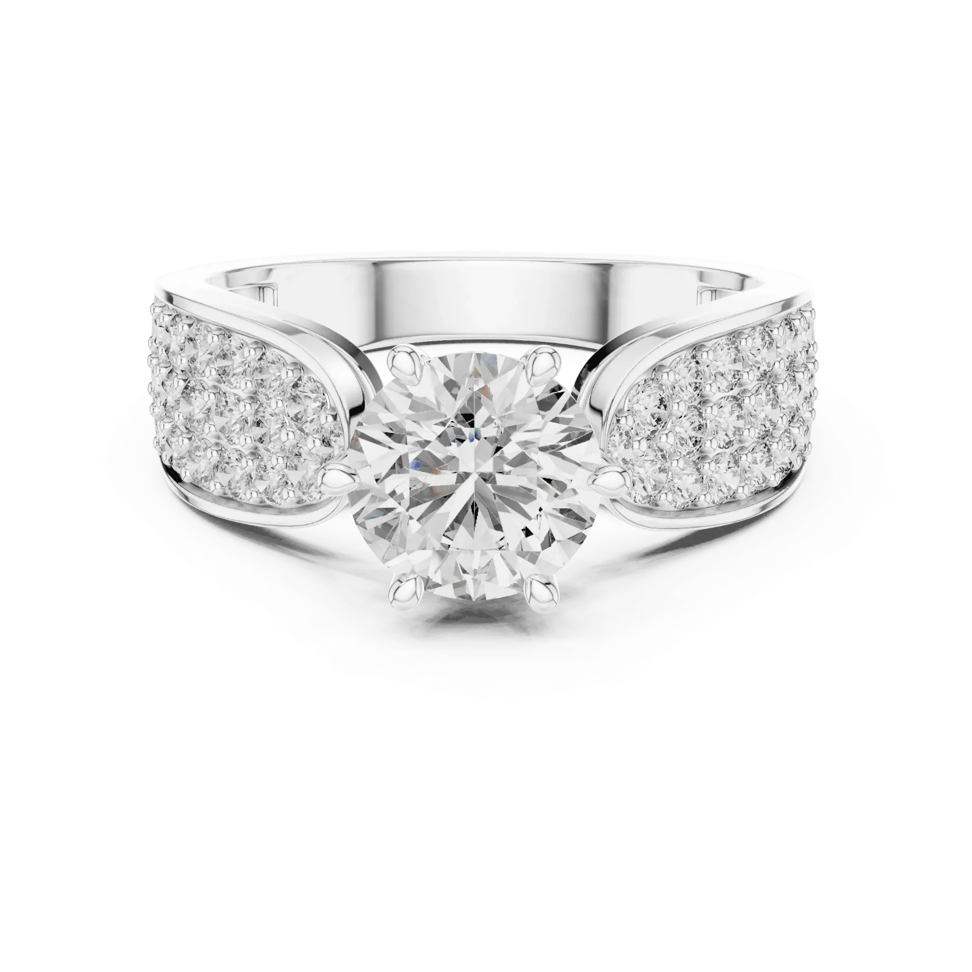 3.00ct Glamorous Tapered Pavé Ring