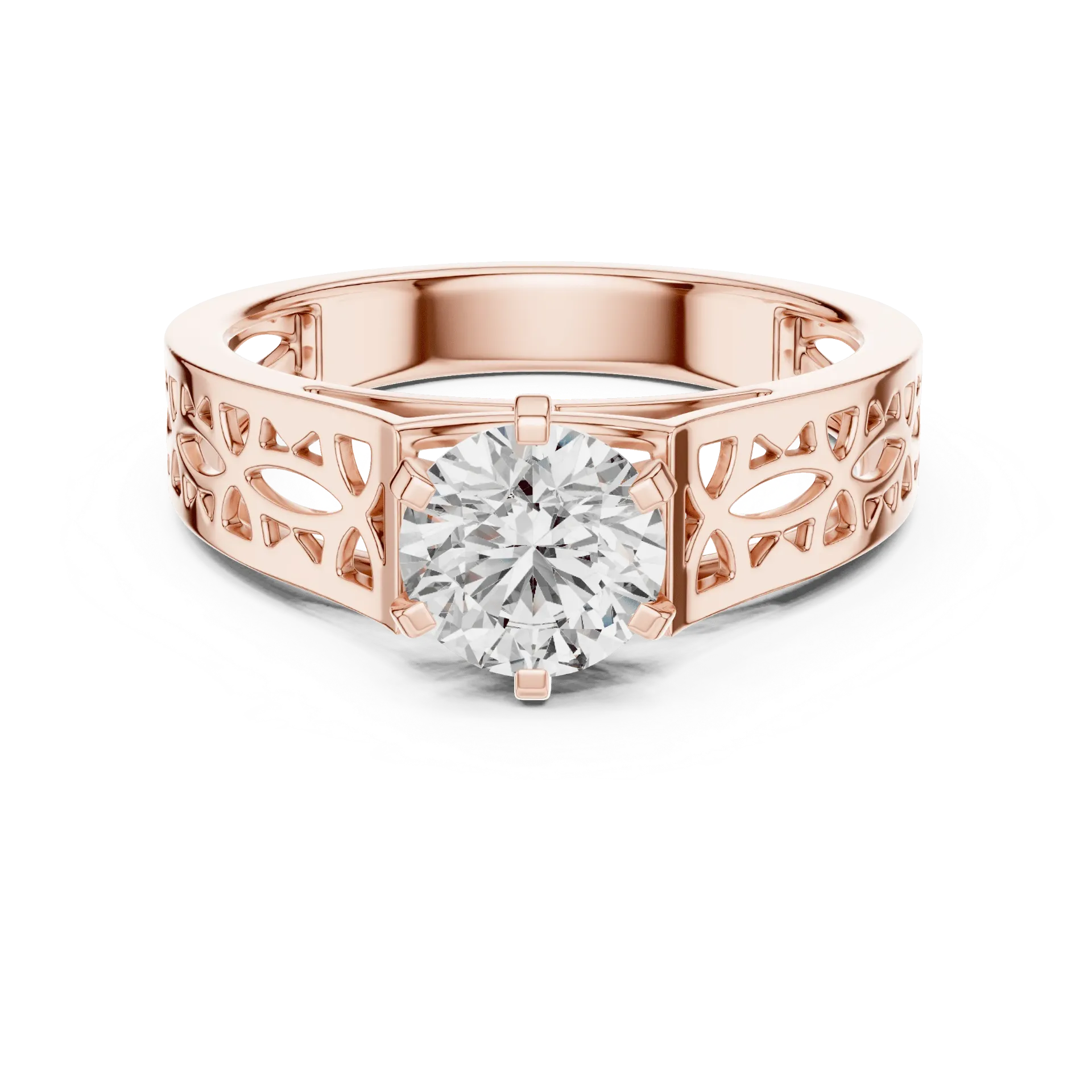 2.50ct Openwork Lattice Solitaire Ring