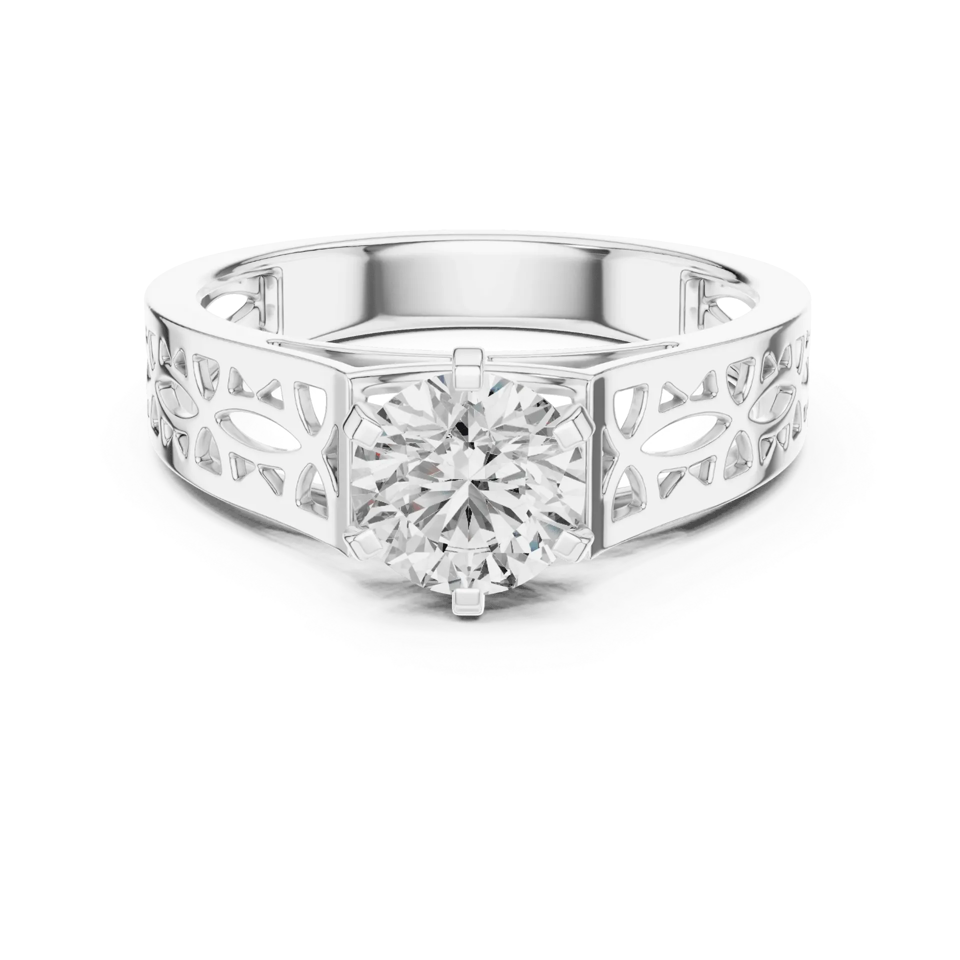 2.50ct Openwork Lattice Solitaire Ring