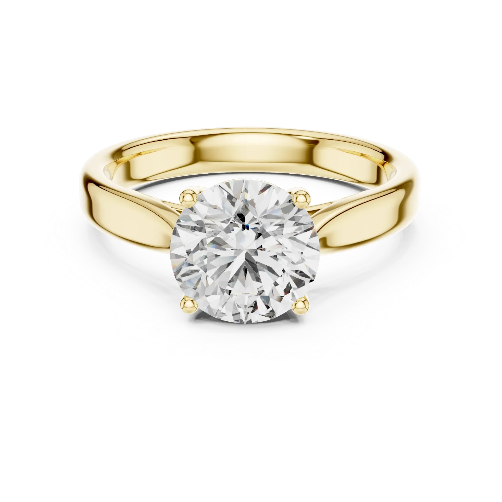 2ct Intertwining Swirl Solitaire Ring (Yellow)