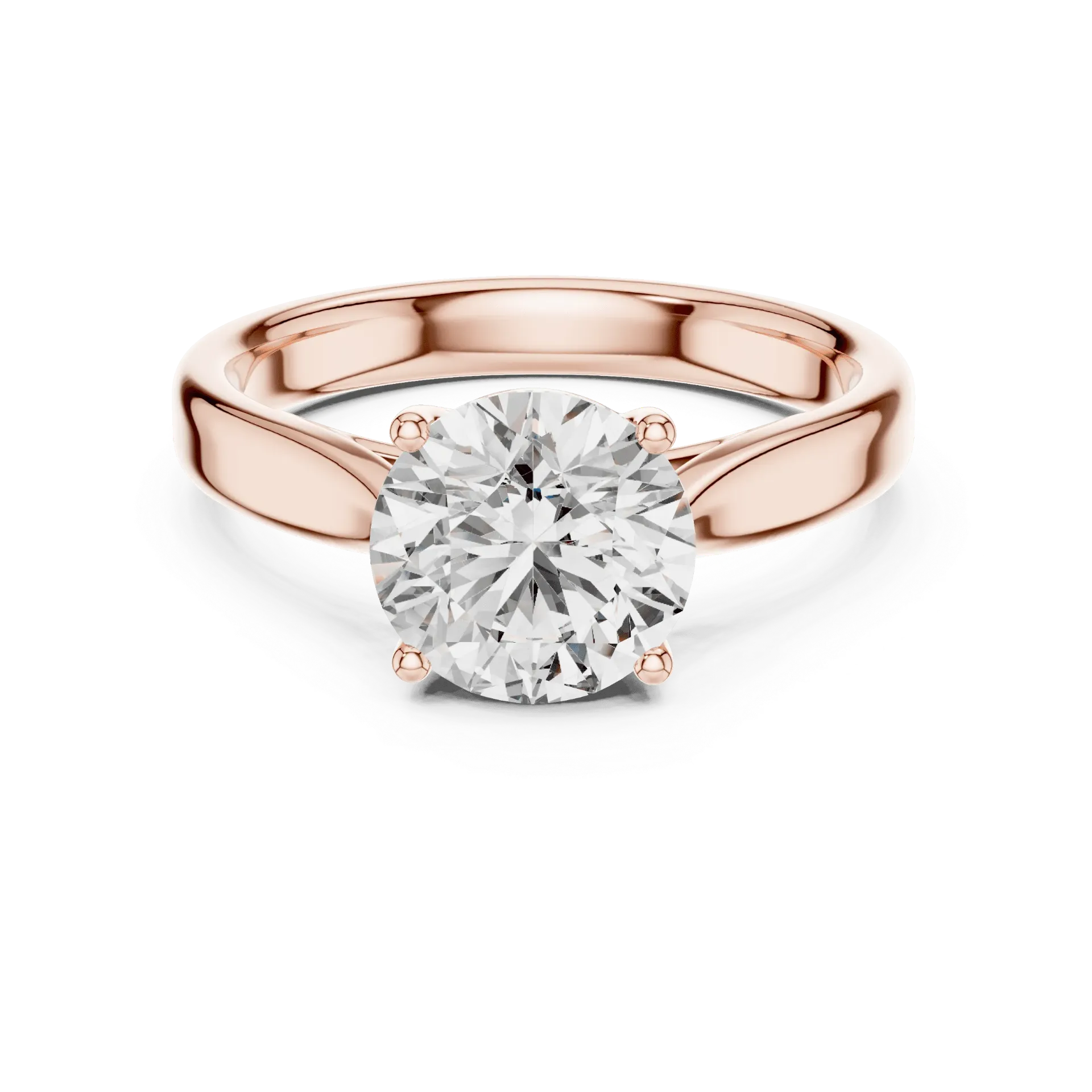 2ct Intertwining Swirl Solitaire Ring