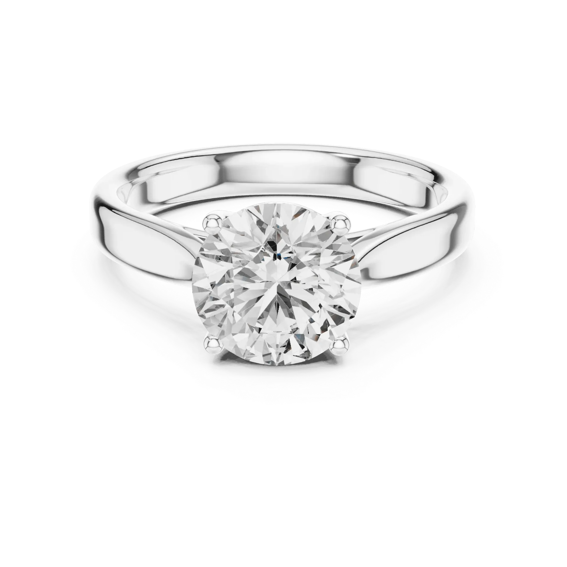 2ct Intertwining Swirl Solitaire Ring