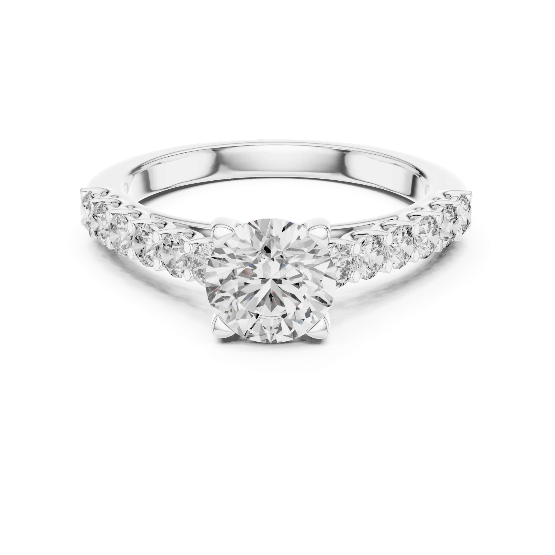 2.00ct Brilliant Scrolled Pavé Ring