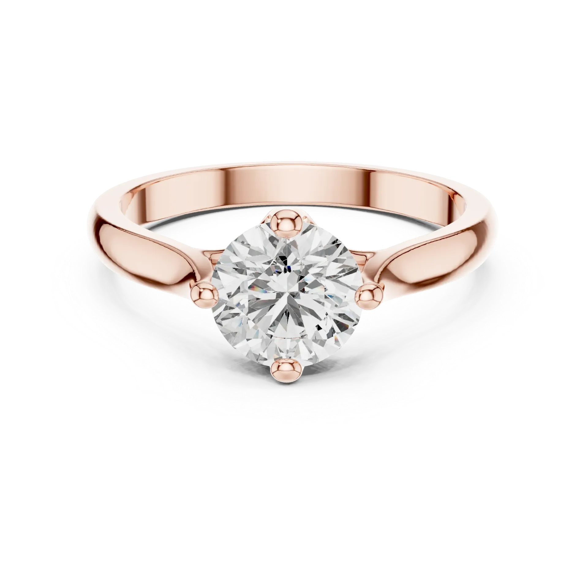 Sculptural Solitaire Engagement Ring