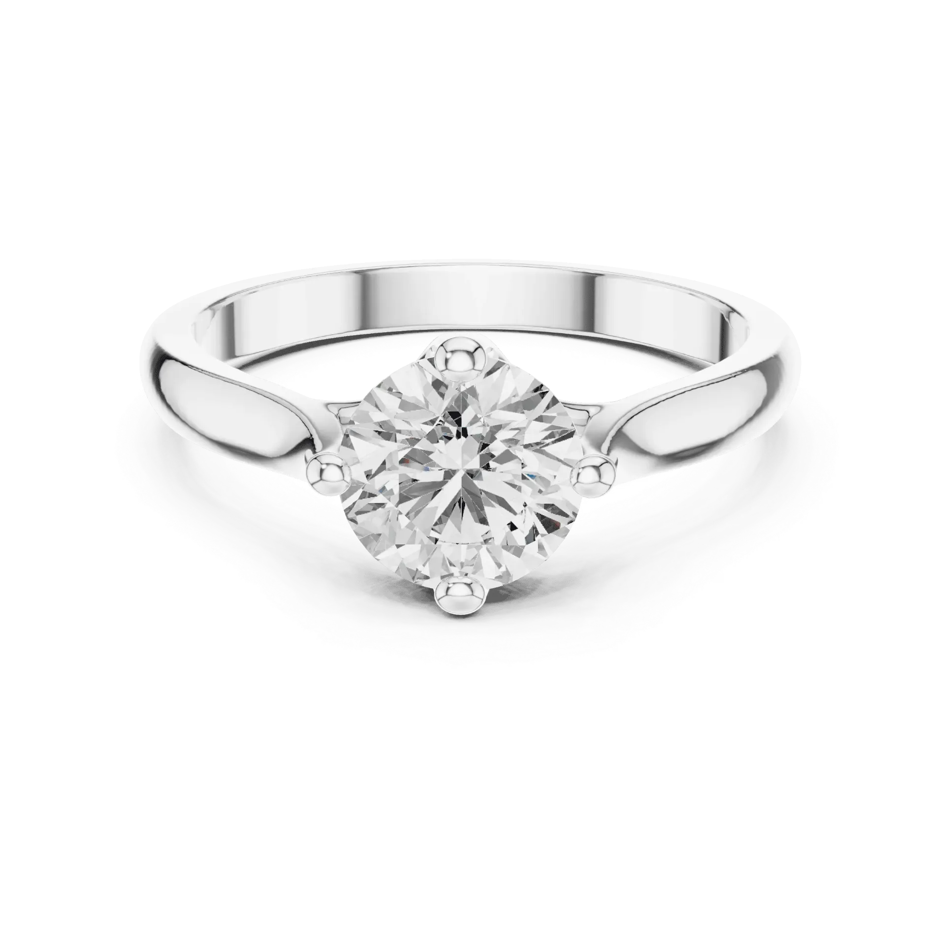 Sculptural Solitaire Engagement Ring