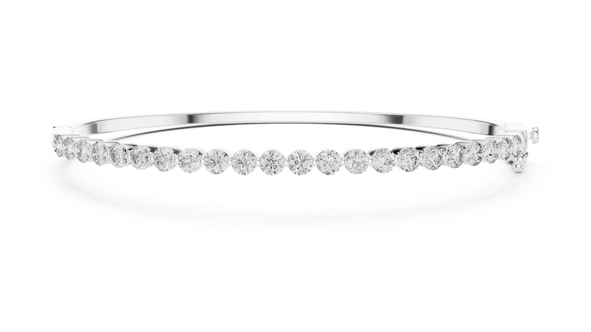 Classic Half-Eternity Diamond Bangle