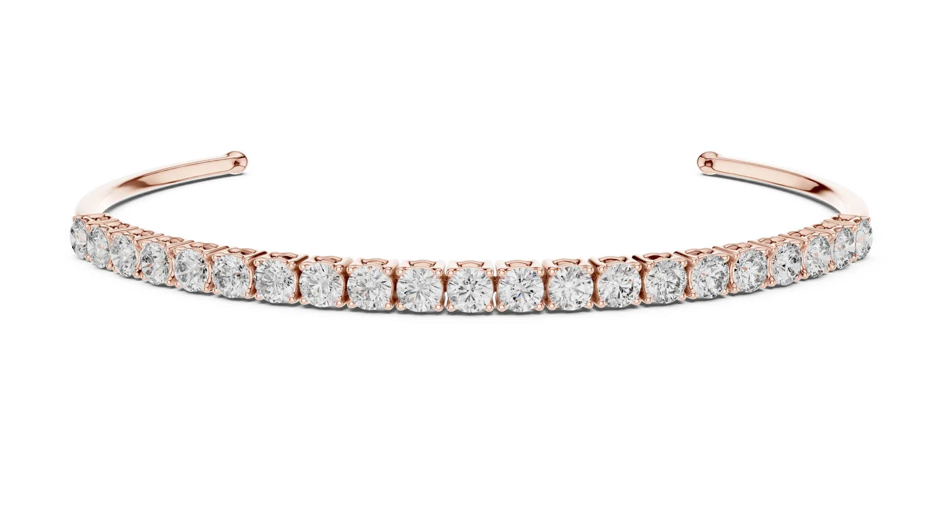 Classic Open Diamond Cuff Bracelet