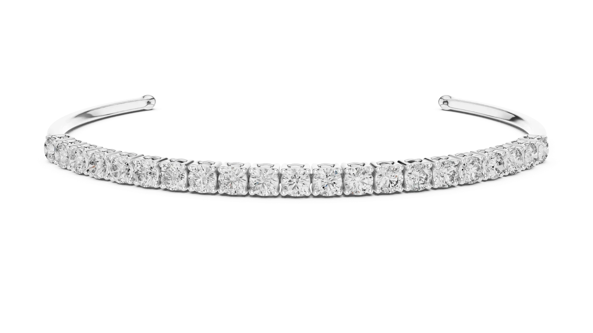 Classic Open Diamond Cuff Bracelet