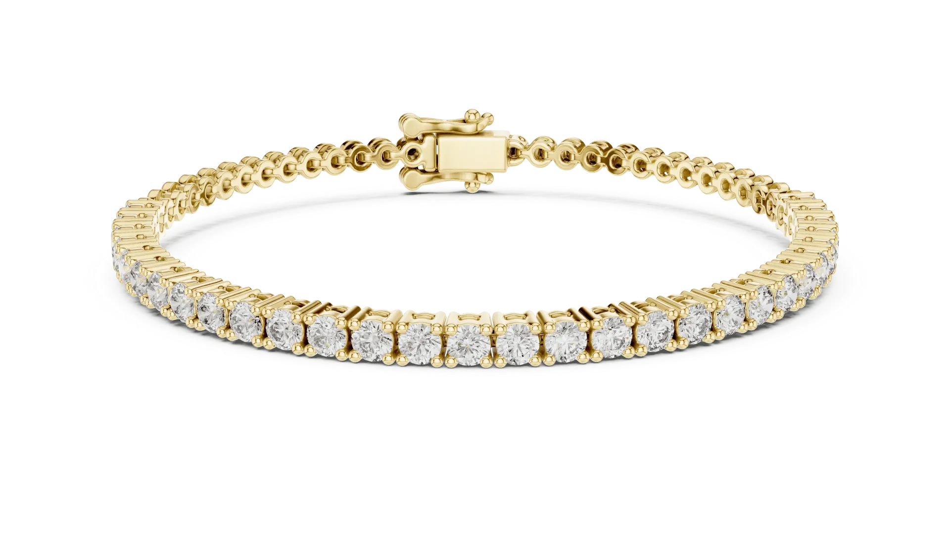 Radiant Open-Gallery Tennis Bracelet BYB2011 (Yellow)