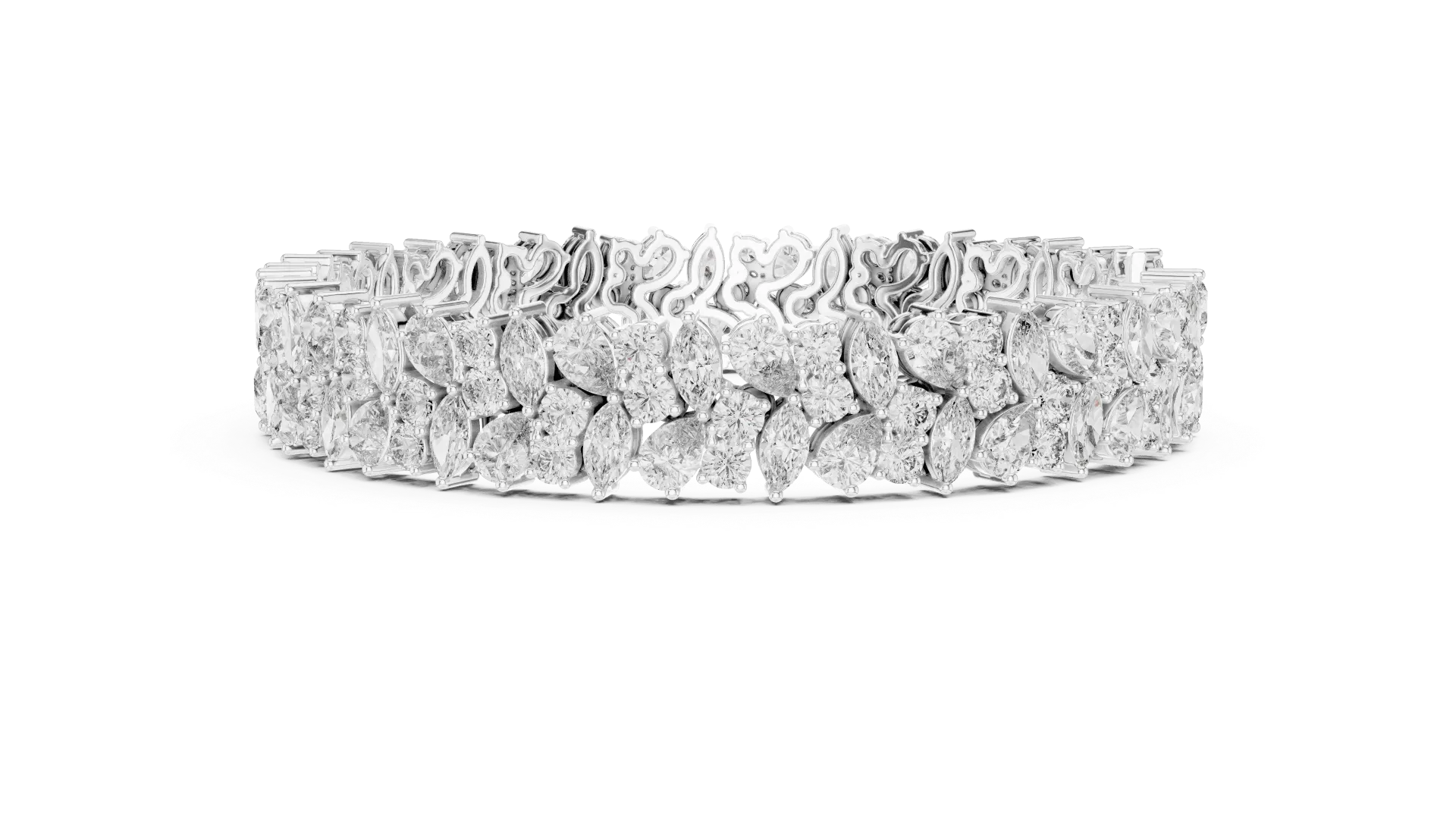 Statement Mixed-Cut Cluster Bracelet BYB2019