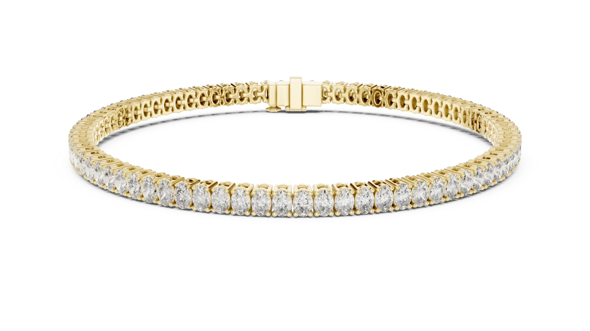 Classic Oval-Cut Tennis Bracelet (Yellow)