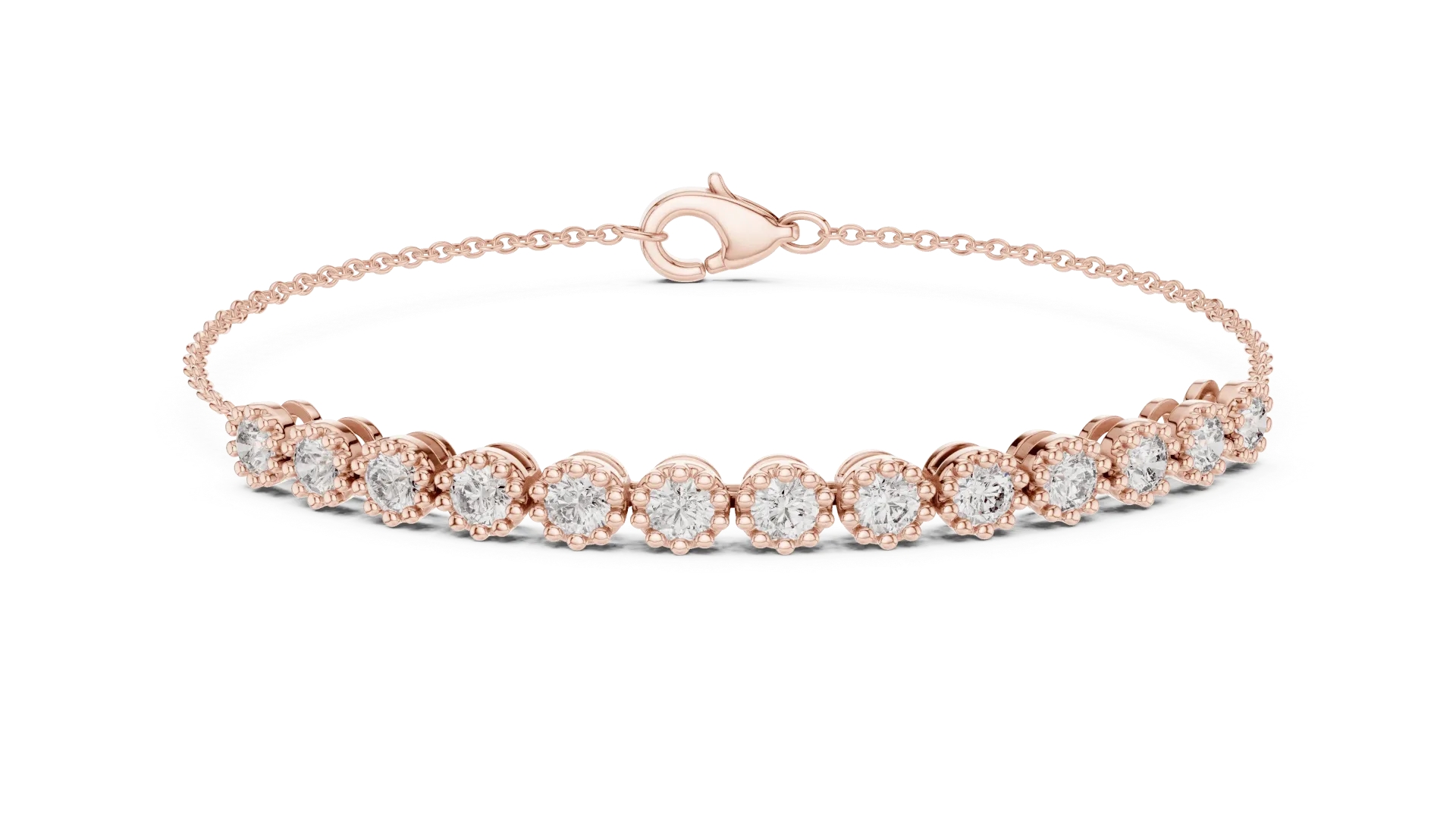 10 Pointer Crown Prong Half-Tennis Bracelet