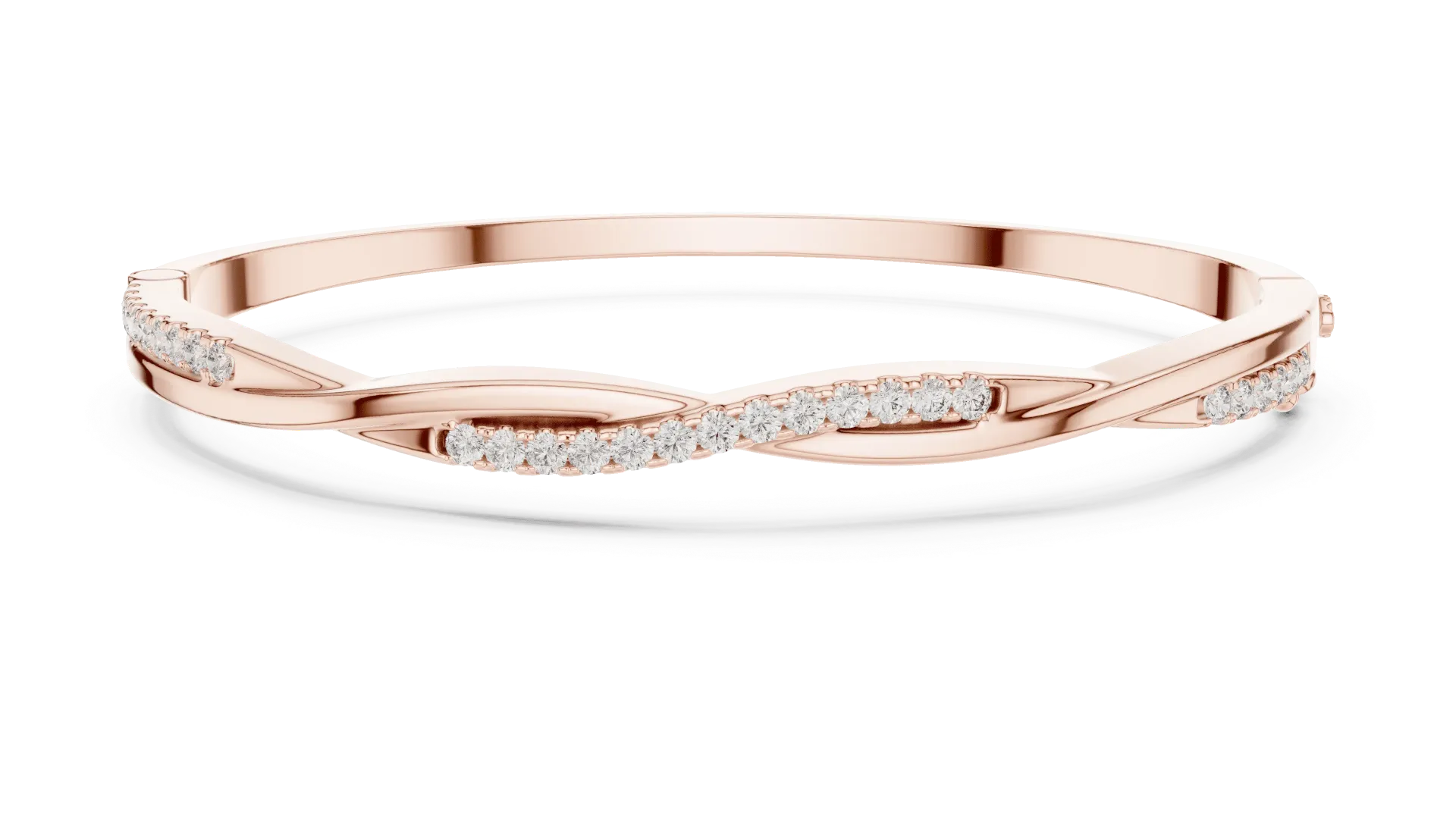 Twisted Infinity Pavé Bangle BYB2024