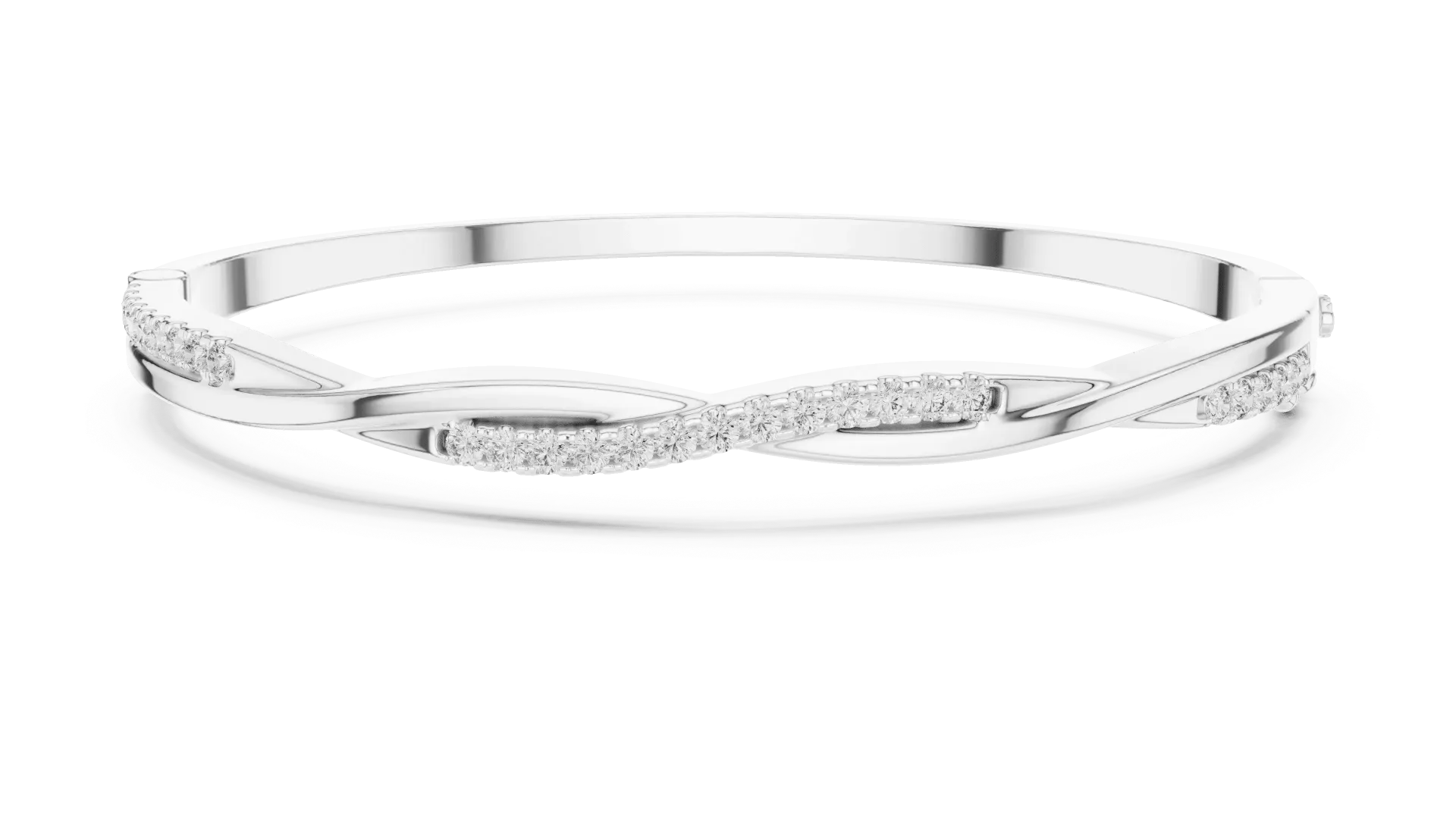 Twisted Infinity Pavé Bangle Kada
