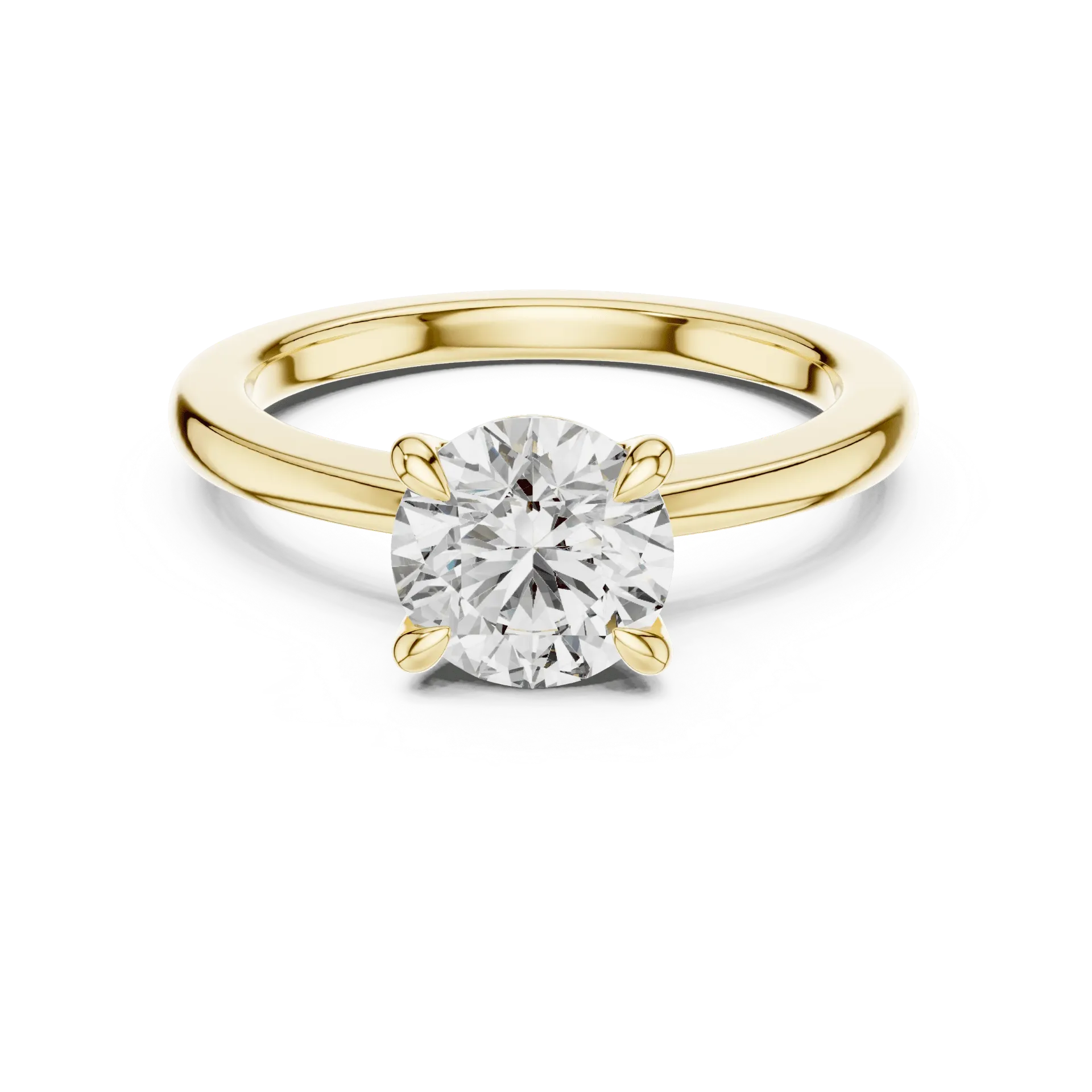 1.50ct Classic Minimalist Solitaire Ring (Yellow)