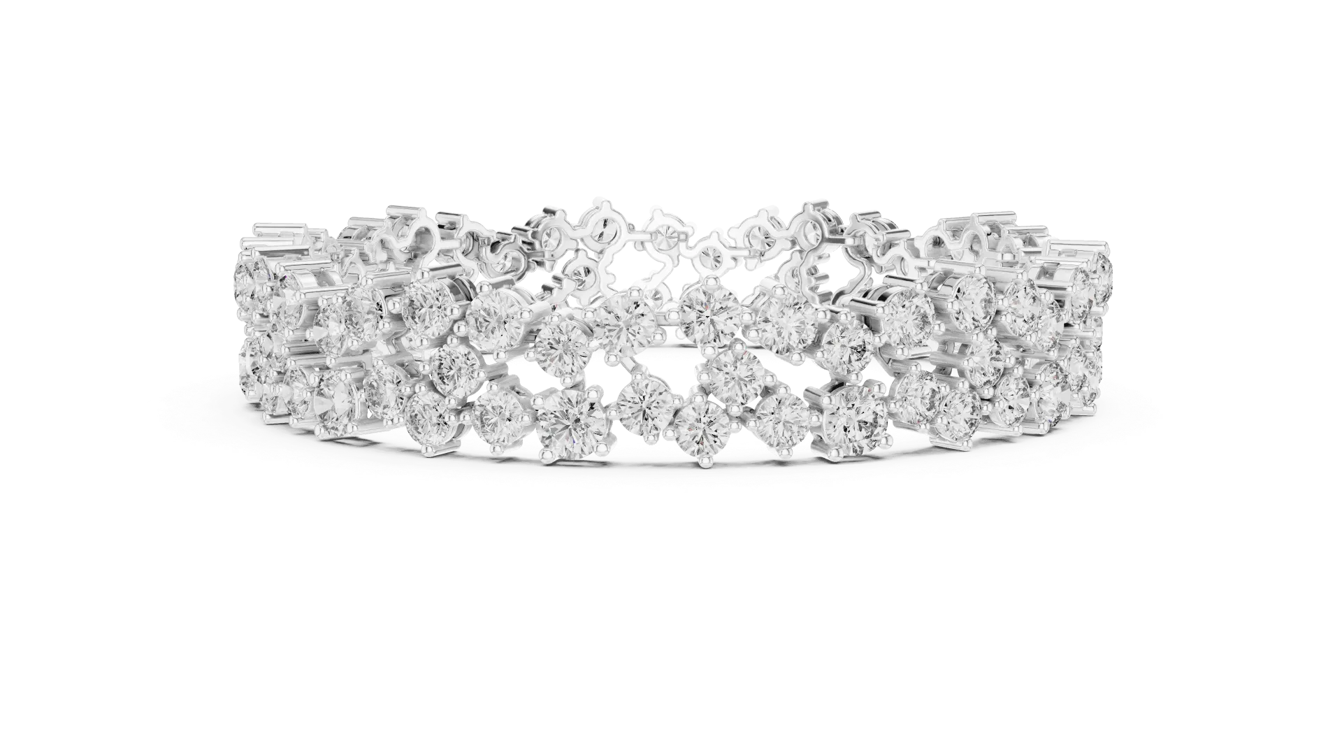 Statement Openwork Diamond Lace Bracelet BYB2030