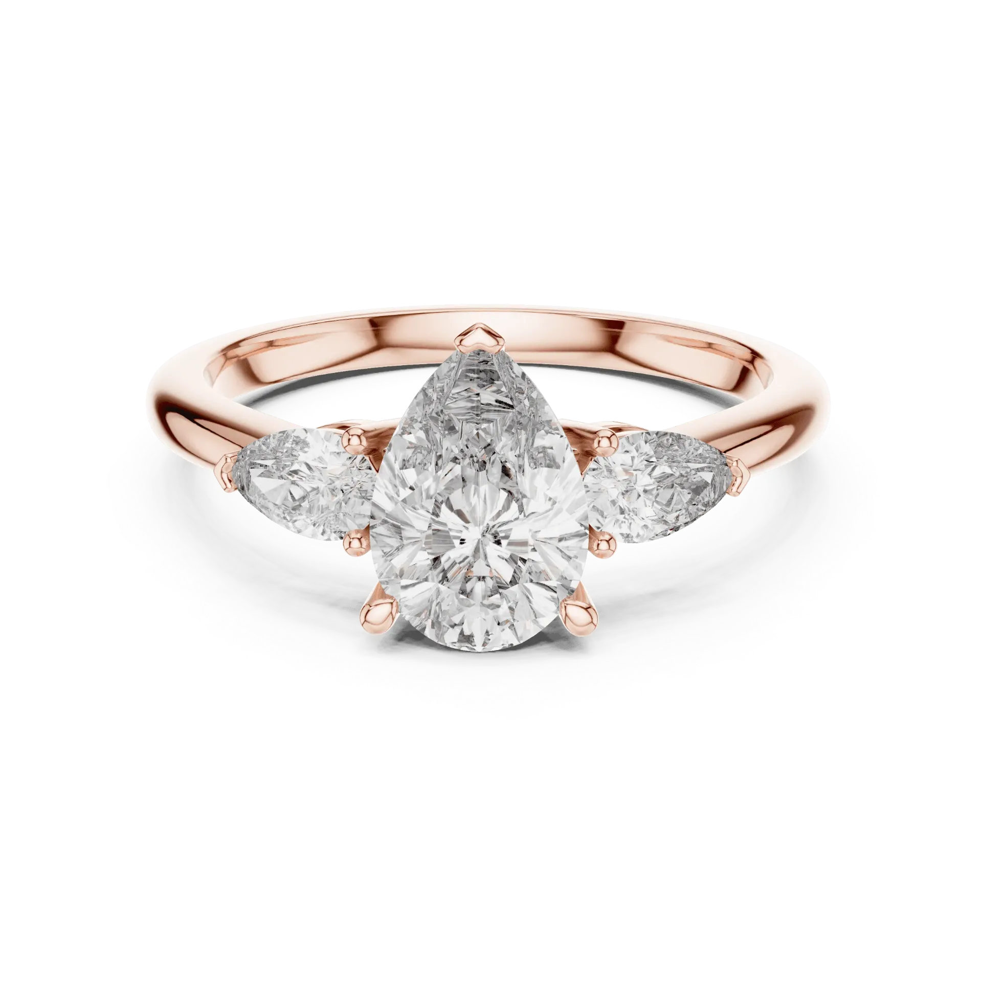 1.50ct Exquisite Pear Trilogy Ring