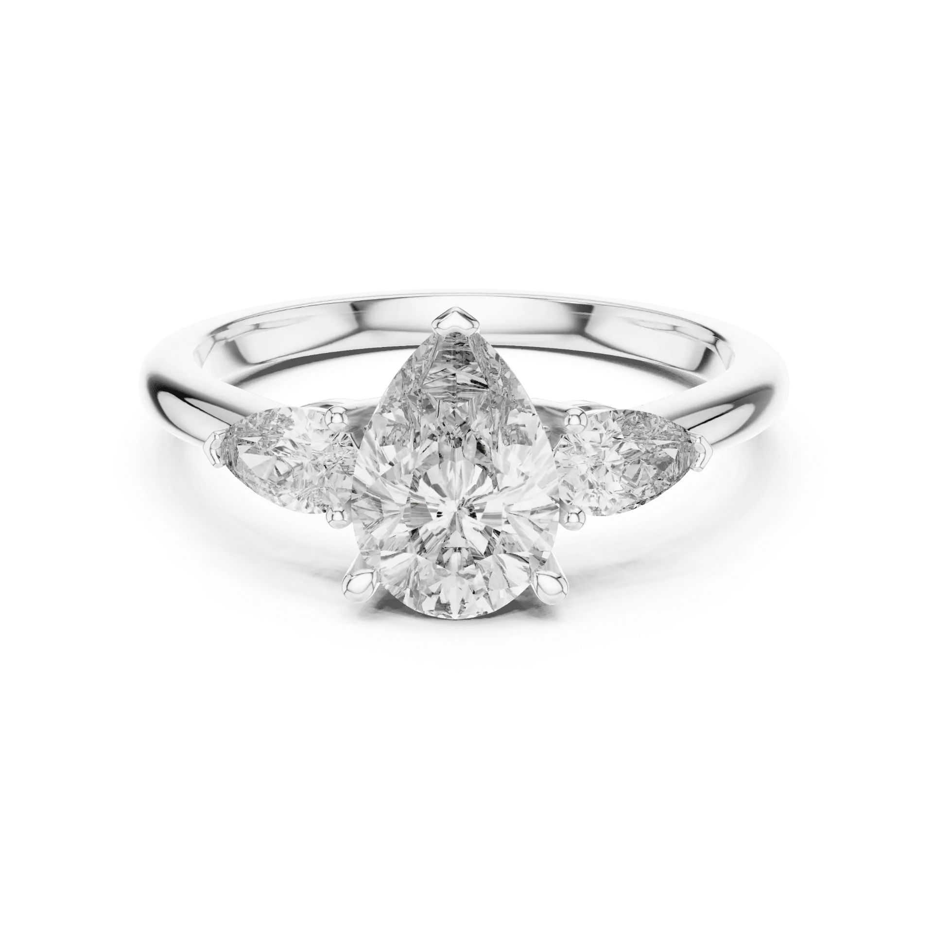 1.50ct Exquisite Pear Trilogy Ring