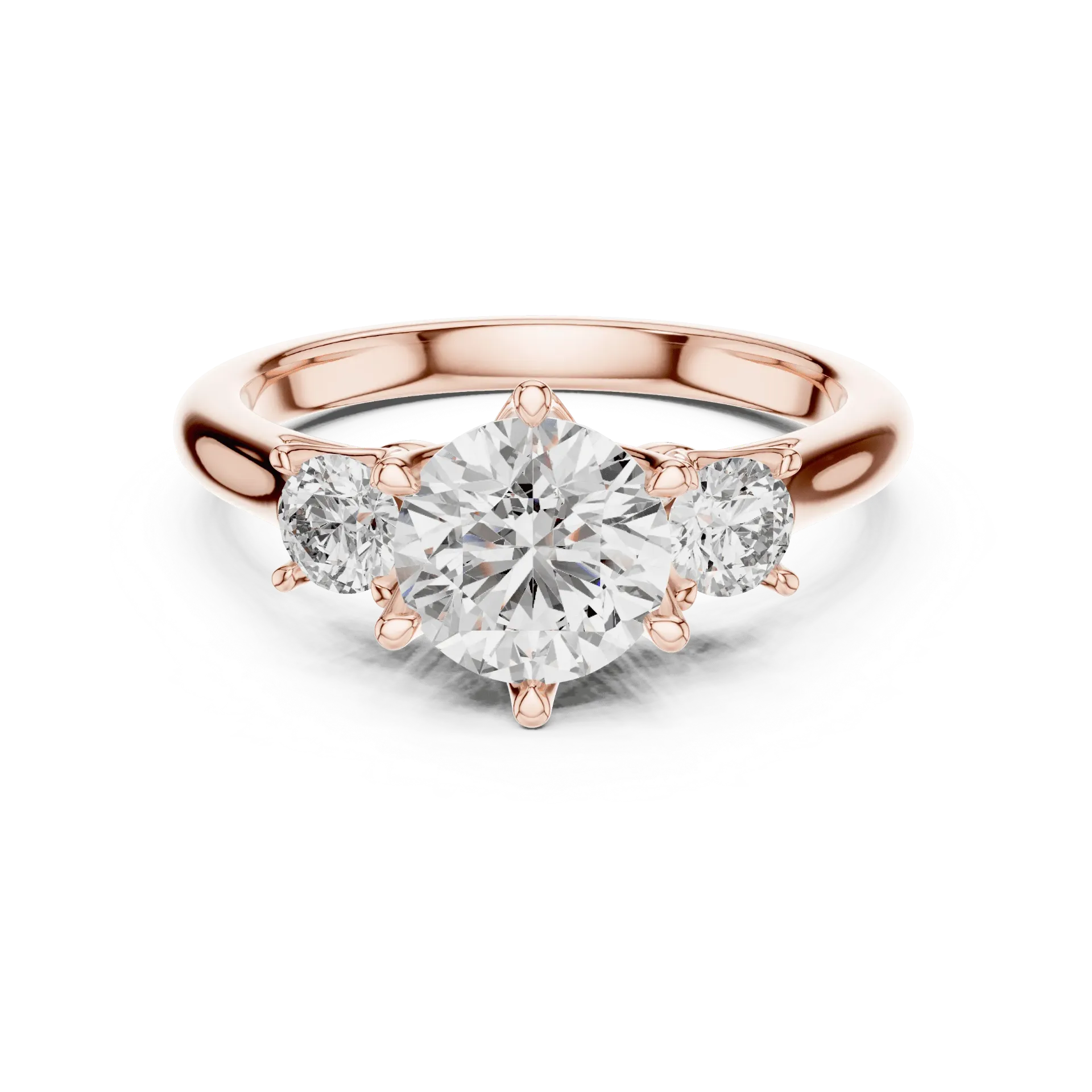 1.80ct Classic Round Brilliant Trilogy Ring