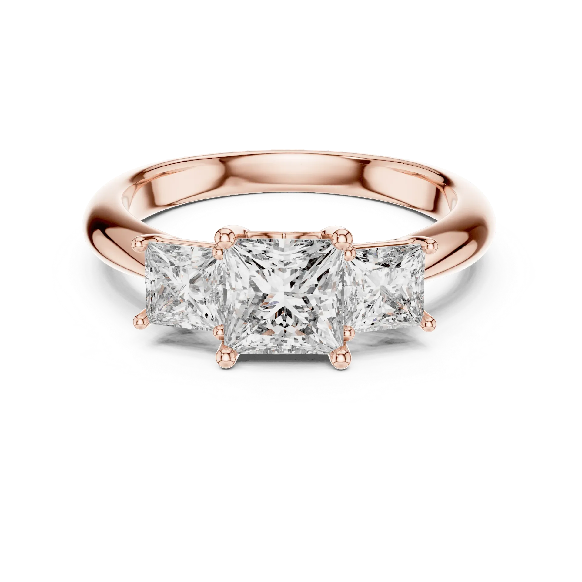 2ct Classic Princess Trilogy Ring