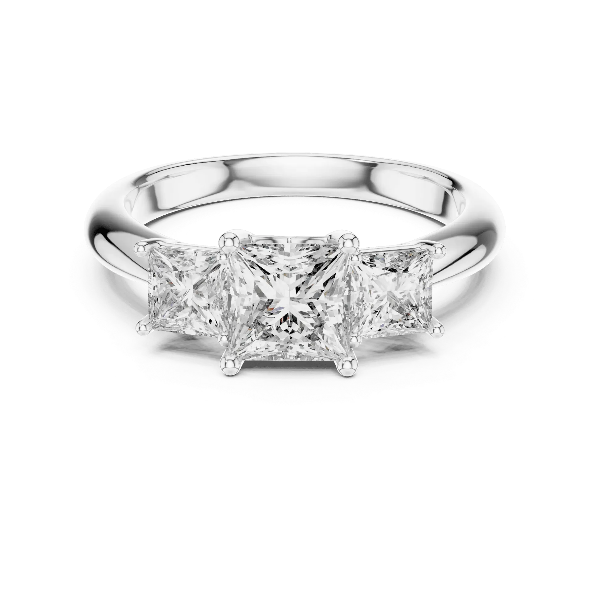2ct Classic Princess Trilogy Ring