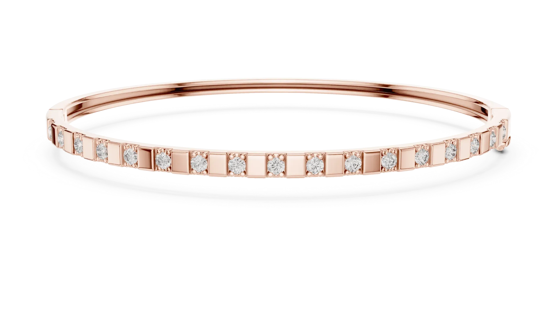 Geometric Bar & Diamond Stacking Kada Bangle