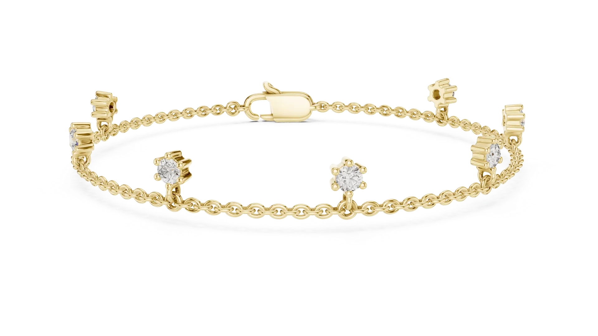Playful Diamond Charm Bracelet (Yellow)