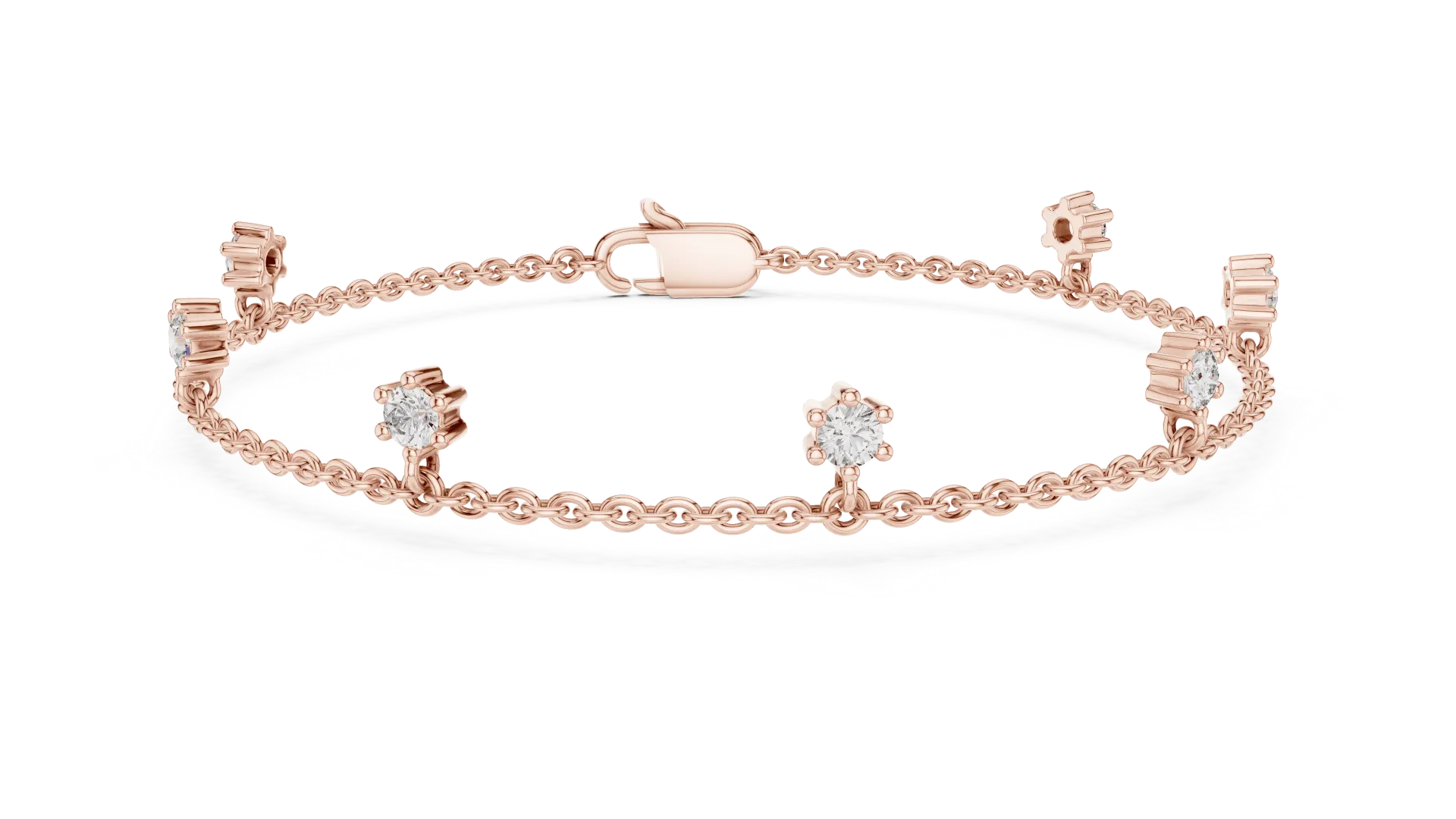 Playful Diamond Charm Bracelet