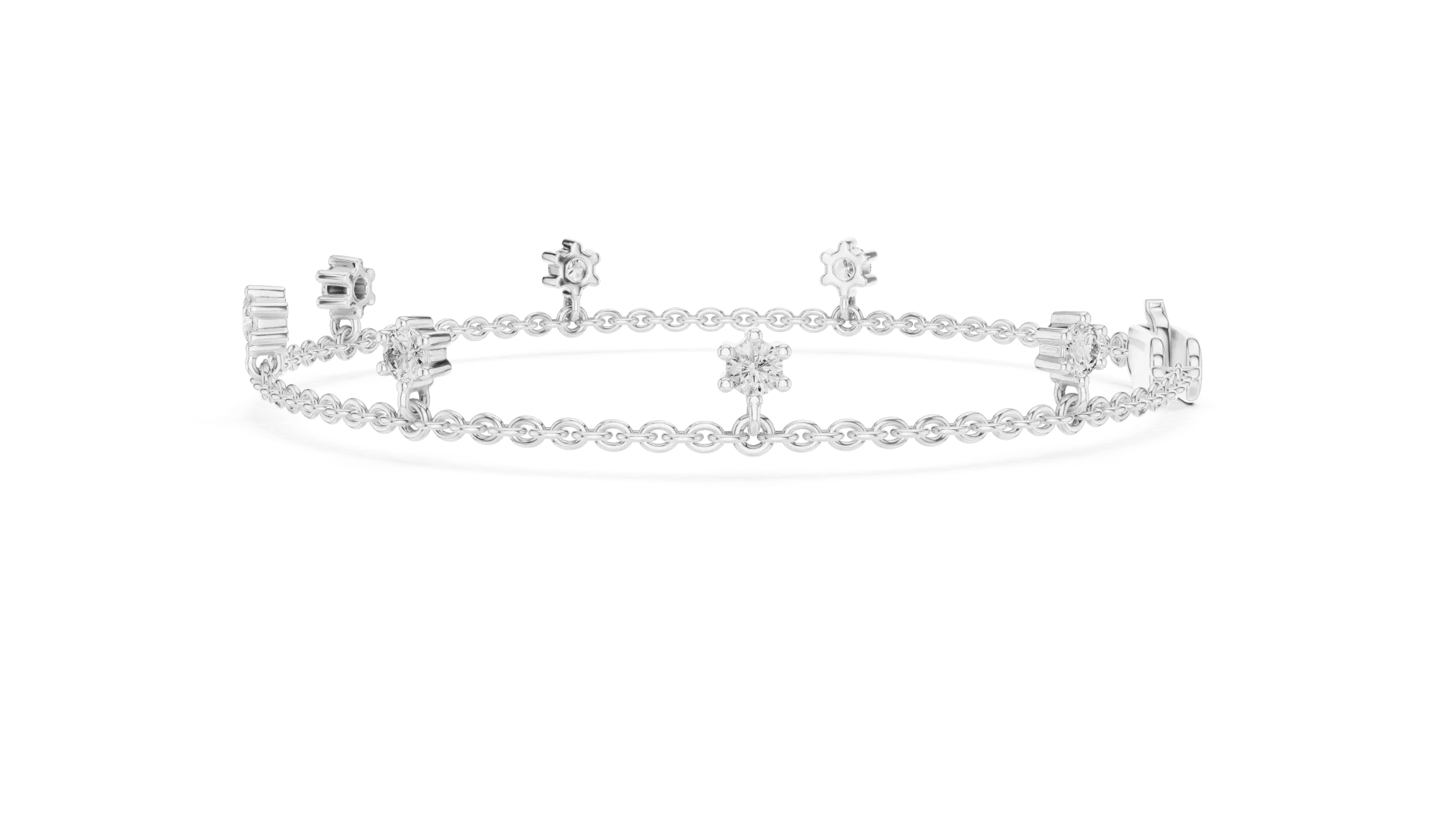 Playful Diamond Charm Bracelet