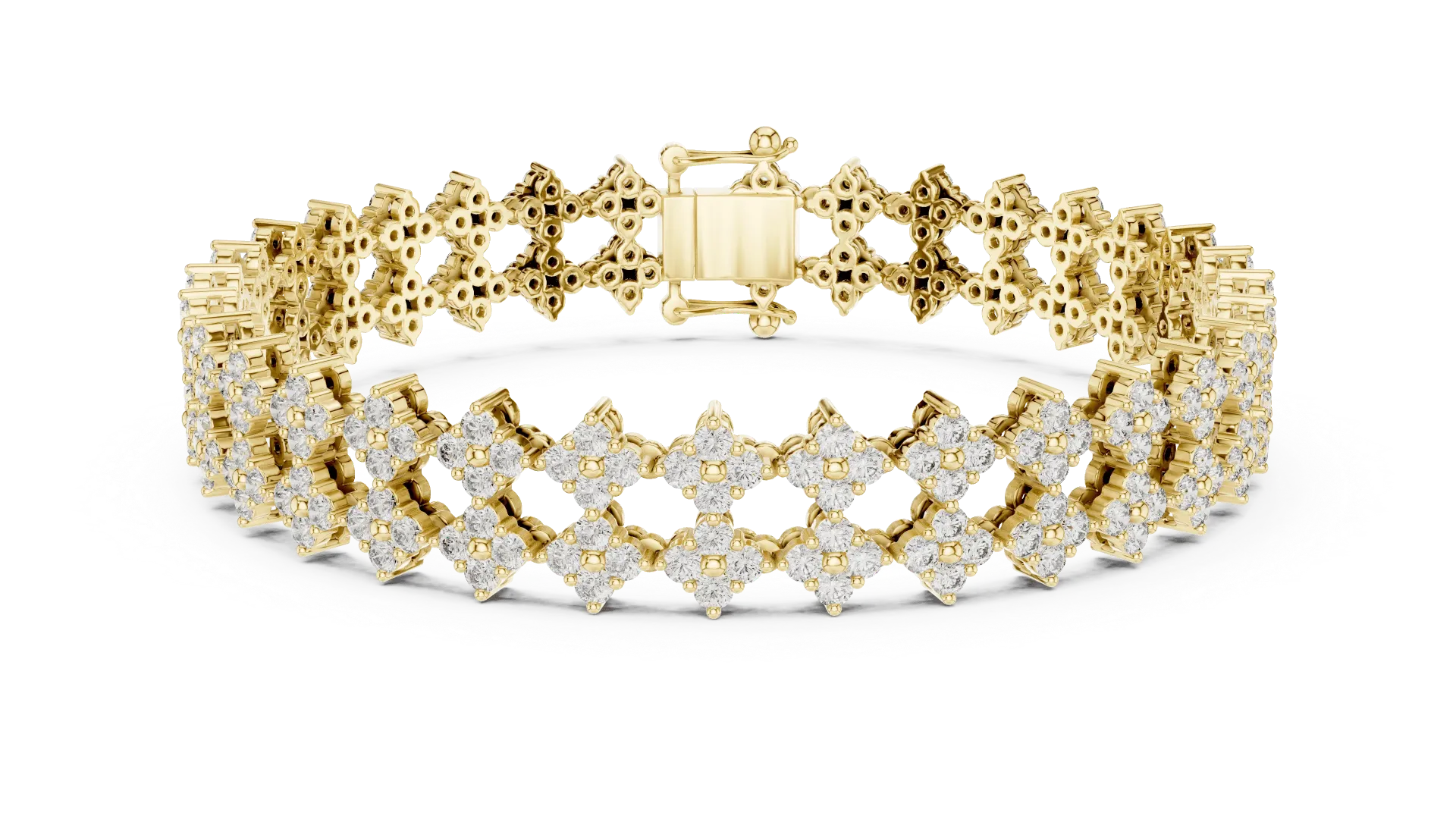 Regal Diamond Trellis Bracelet (Yellow)