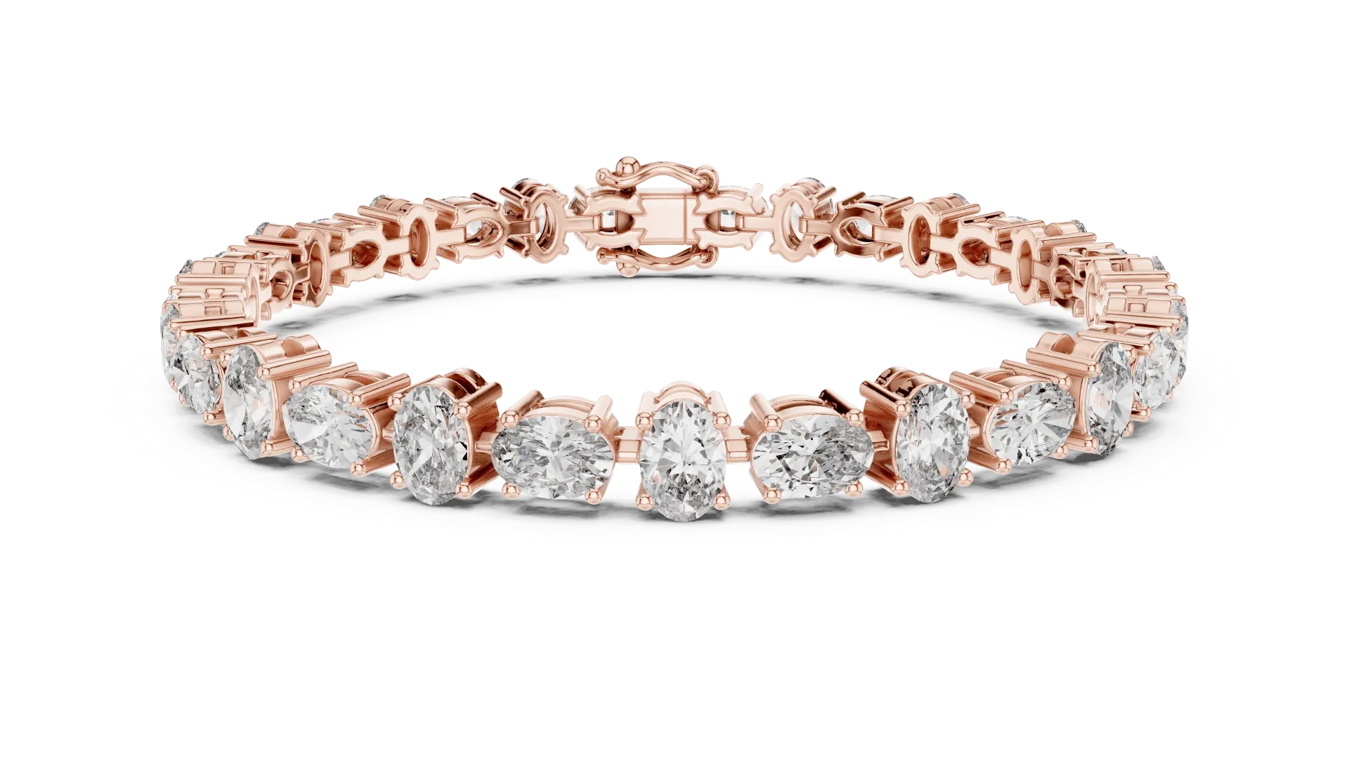 Rhythmic Alternating Oval Bracelet