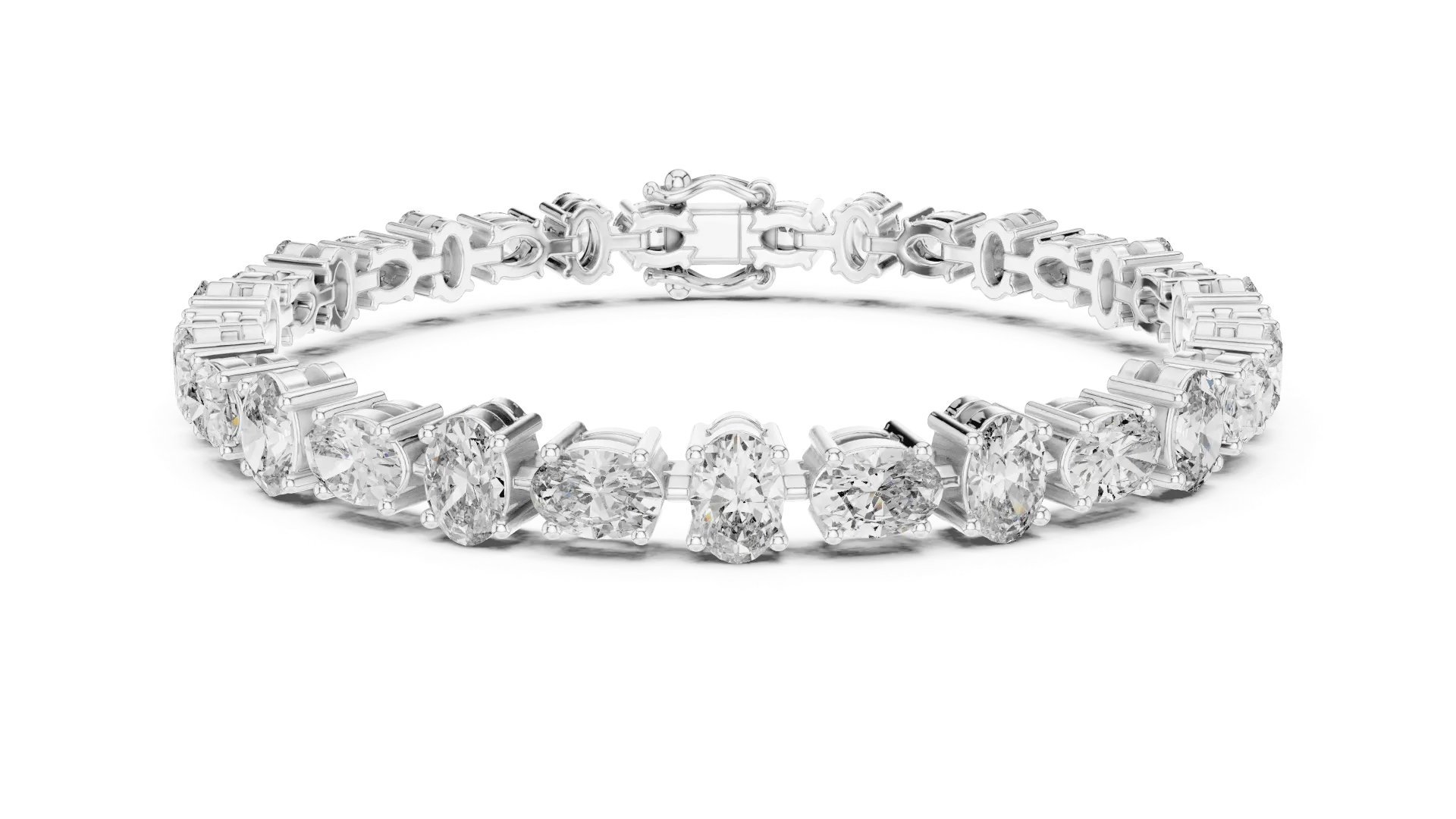 Rhythmic Alternating Oval Bracelet -BYB2043