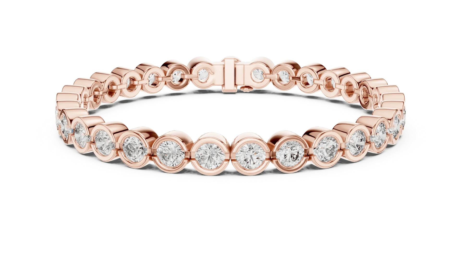 30 Pointer Bezel Setting Tennis Bracelet