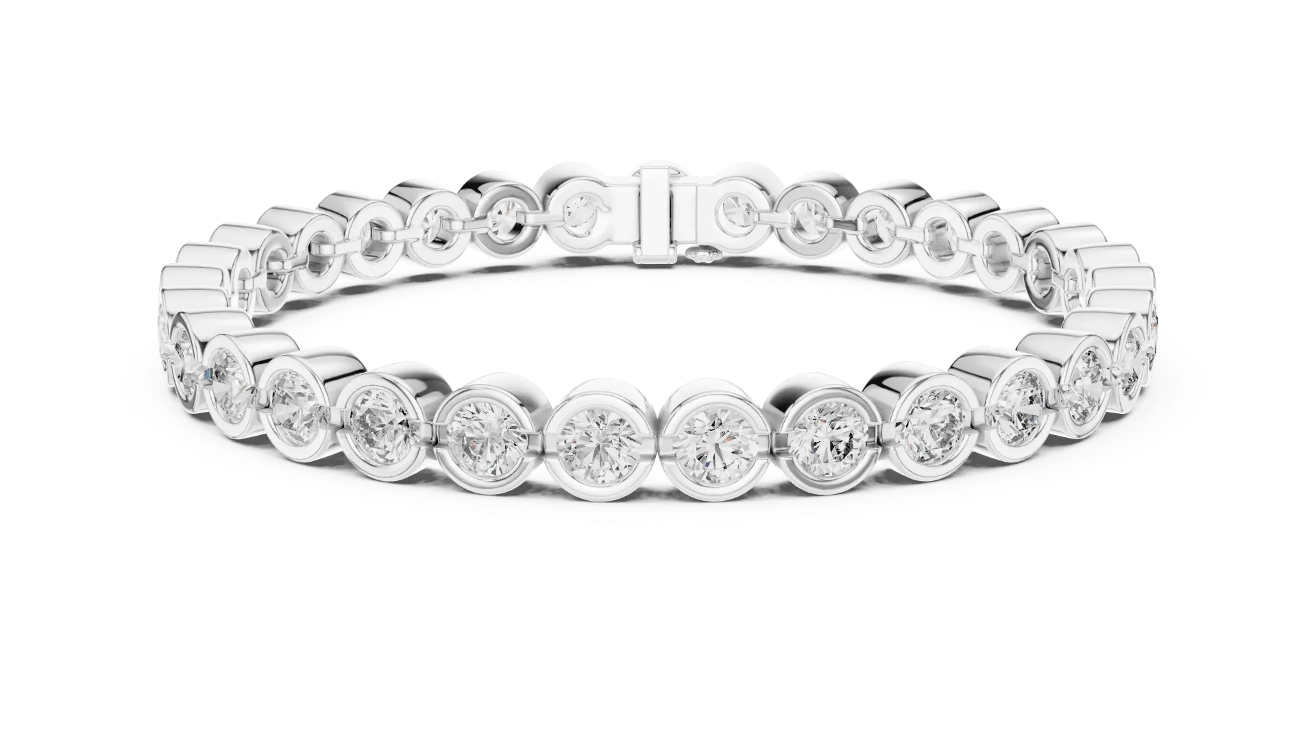 30 Pointer Bezel Setting Tennis Bracelet