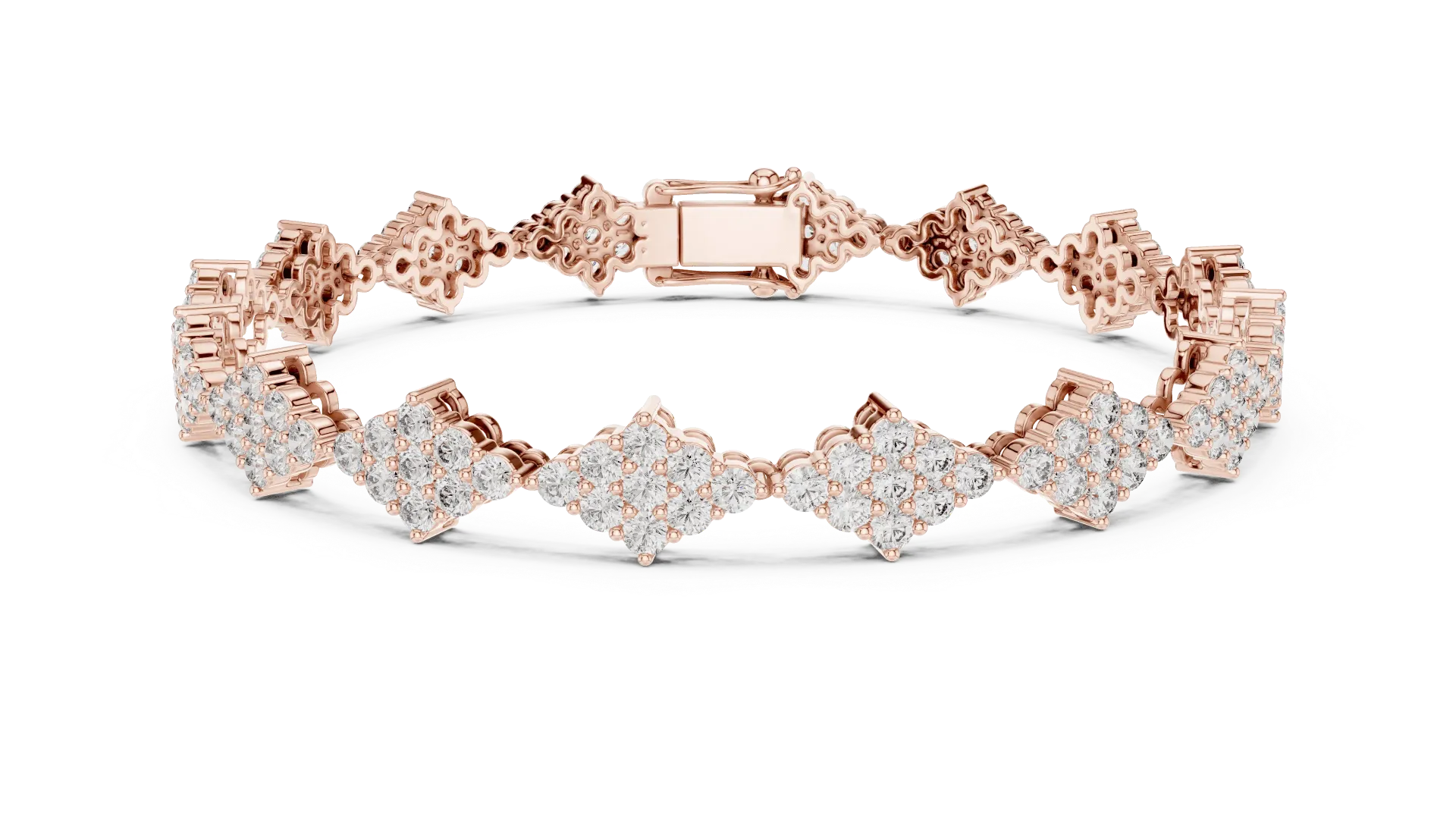 Diamond Kite Cluster Bracelet