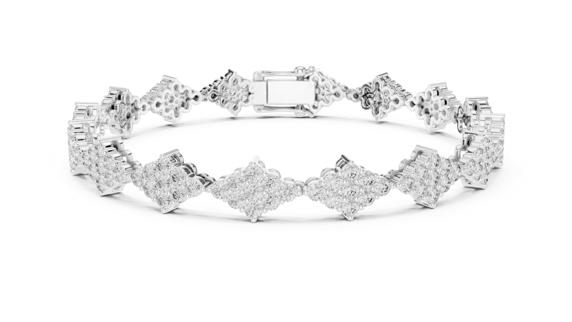 Diamond Kite Cluster Bracelet