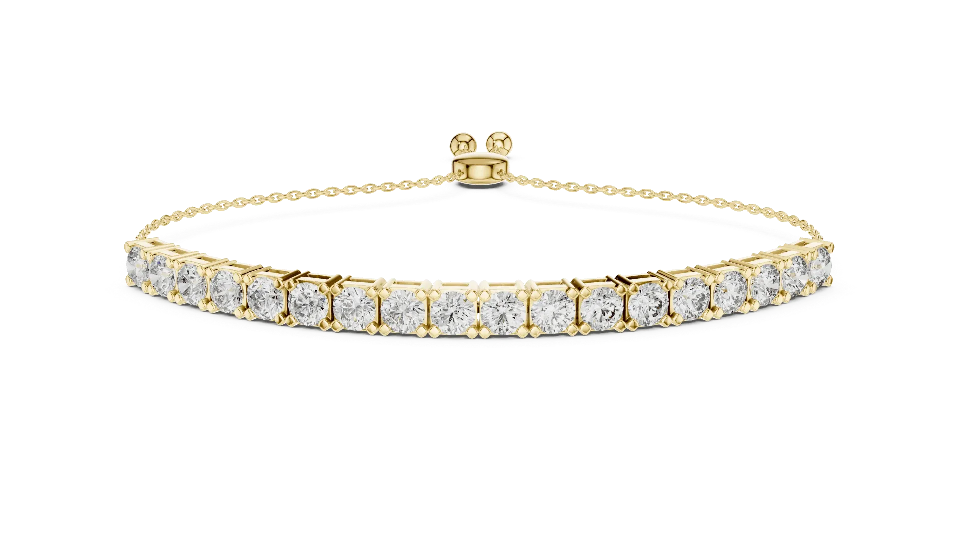 Adjustable Half Tennis Bracelet
