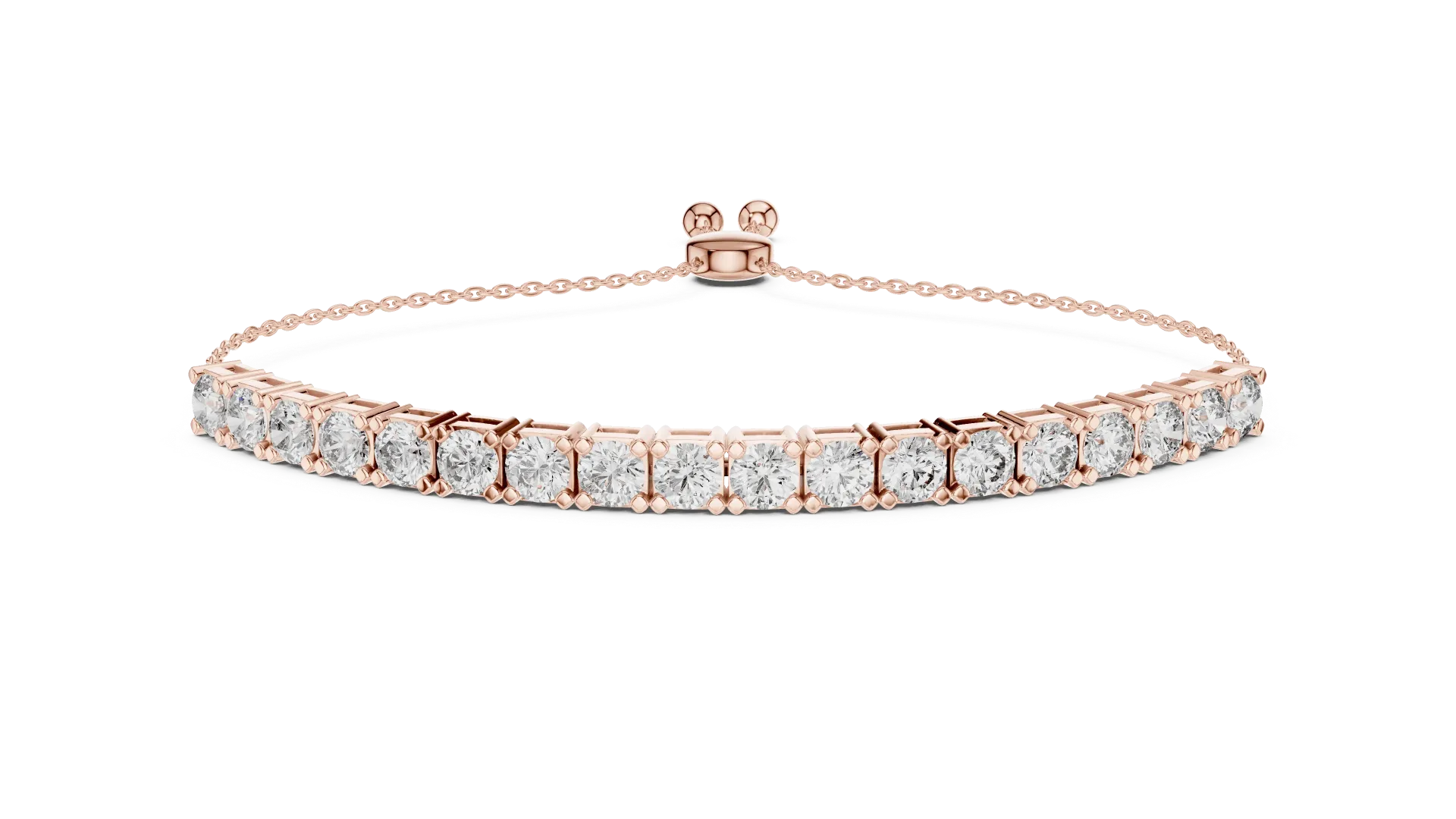 Adjustable Half Tennis Bracelet