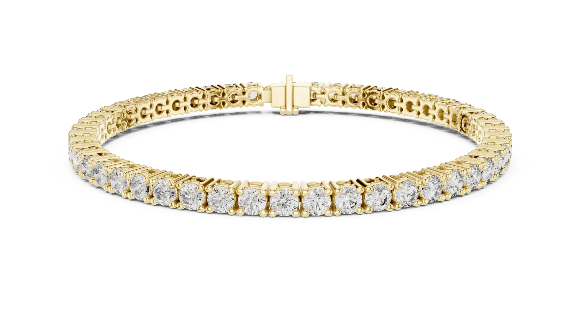 13 Pointer Single Line Tennis Bracelet-BYB2048 (Yellow)