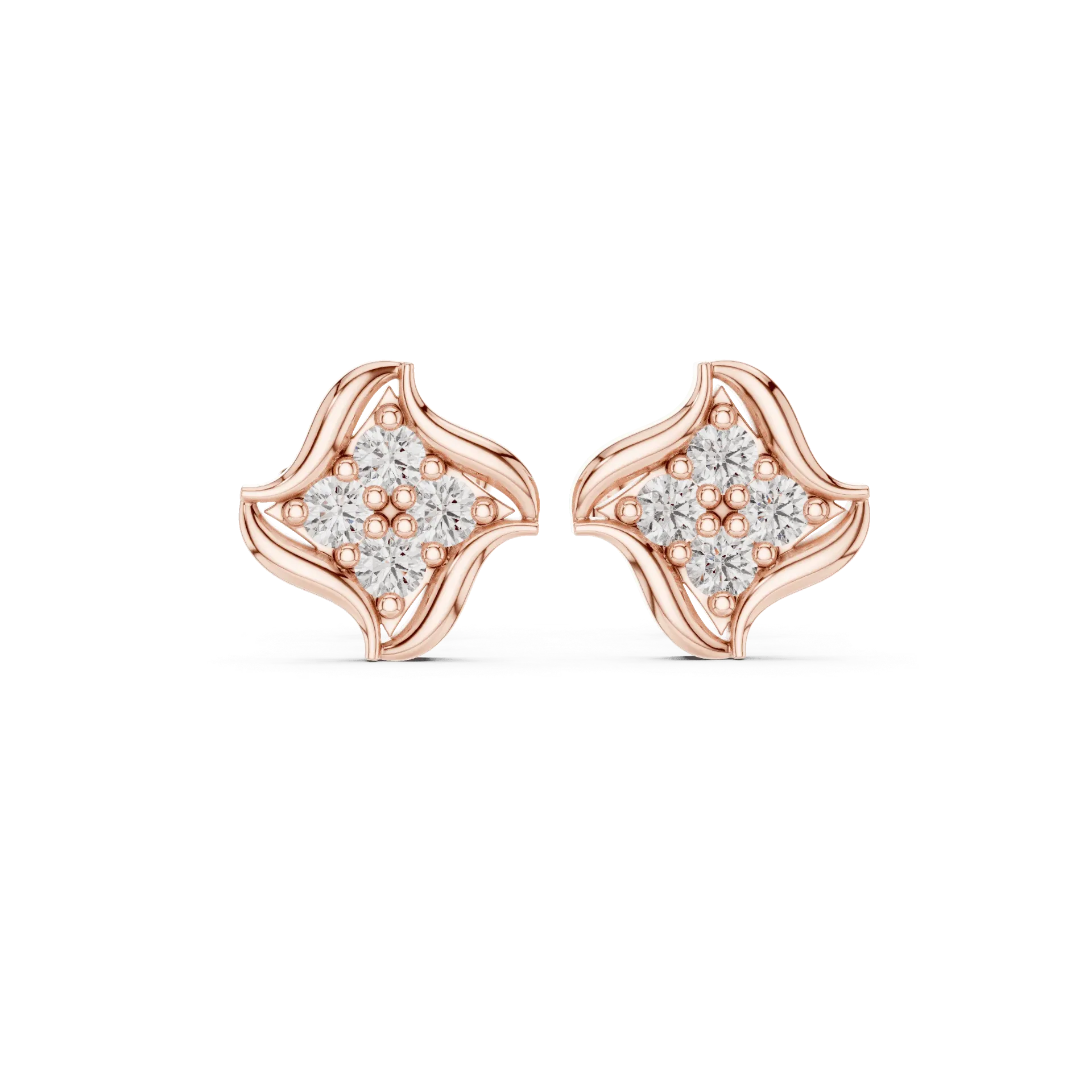 Swastik Diamond Earrings BYE1016