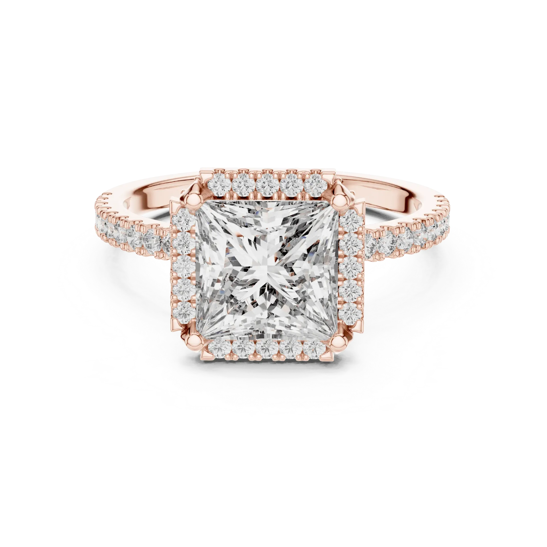 Brilliant Princess Halo Ring