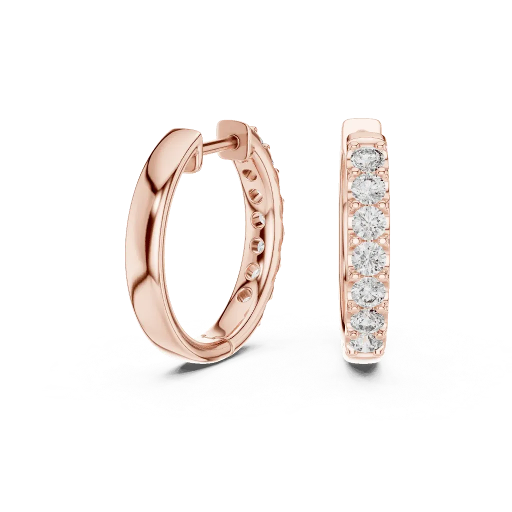 Classic Brilliant Diamond Hoops Earring