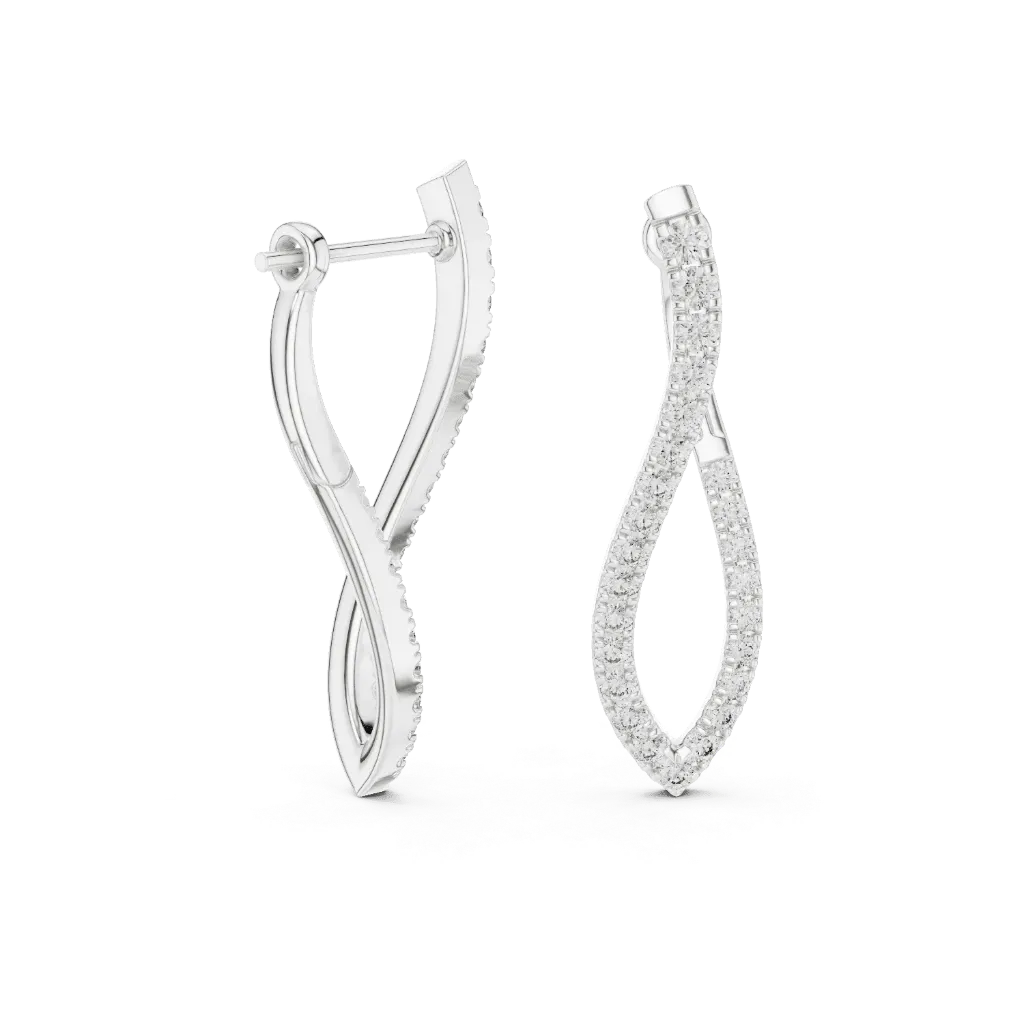 Sculptural Infinity Drop Earrings