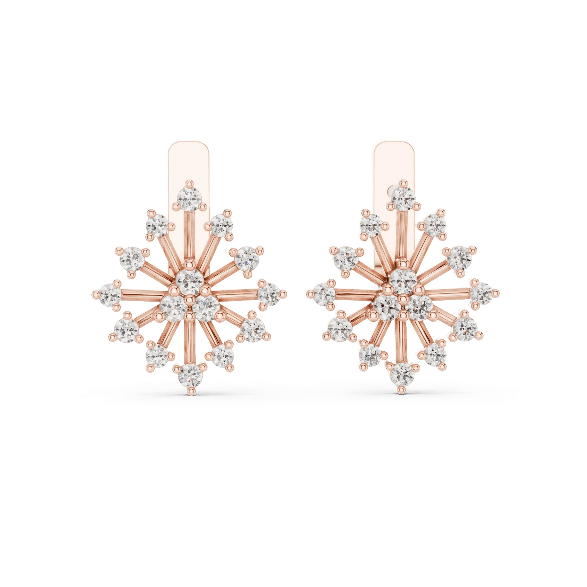 Dynamic Diamond Starburst Earrings