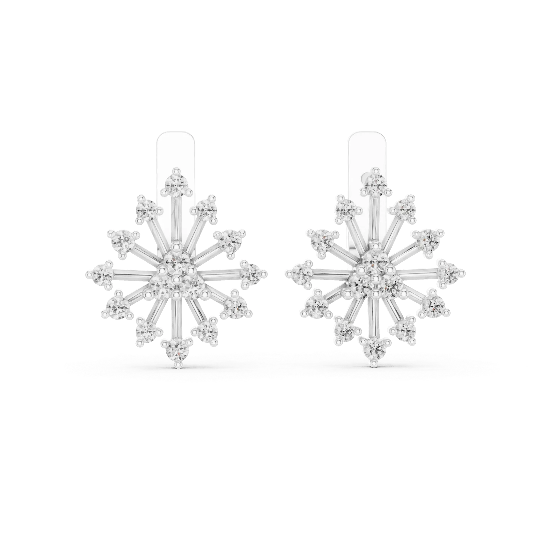 Dynamic Diamond Starburst Earrings