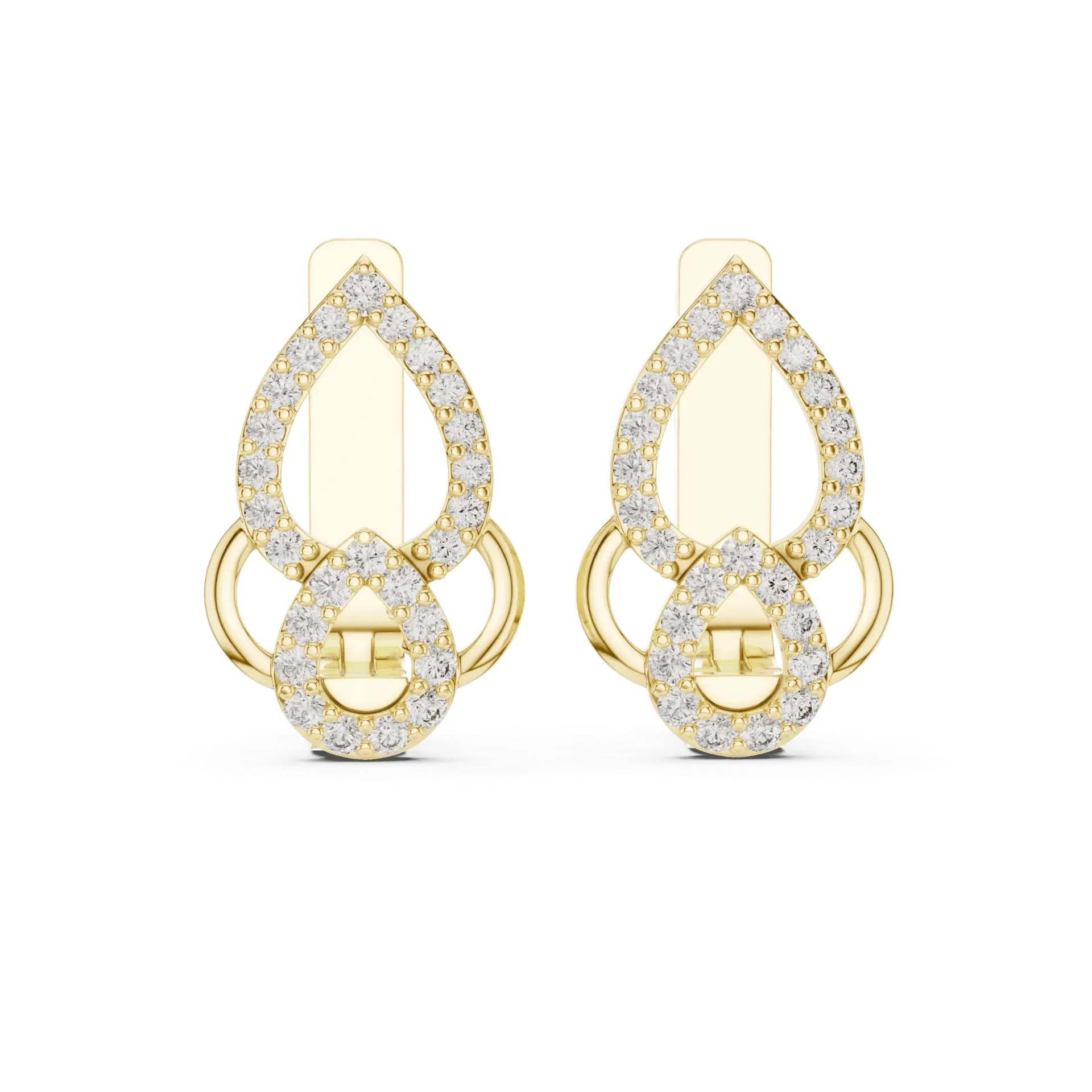 Open-Air Double Teardrop Earrings