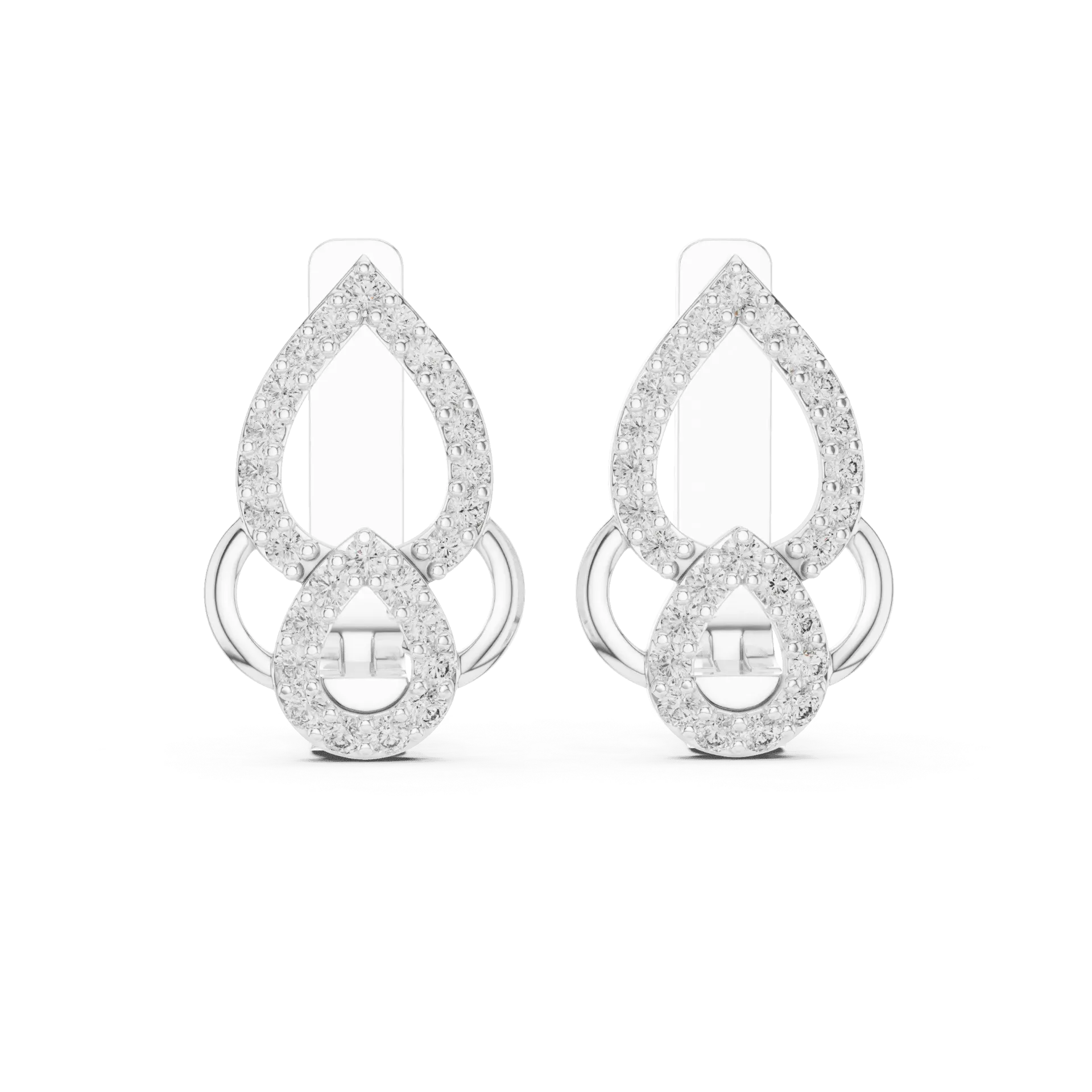 Open-Air Double Teardrop Earrings